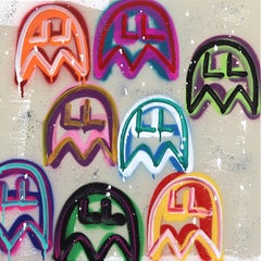 Forever a Gamer – Originales farbenfrohes, retro- Street-Art-inspiriertes Gemälde