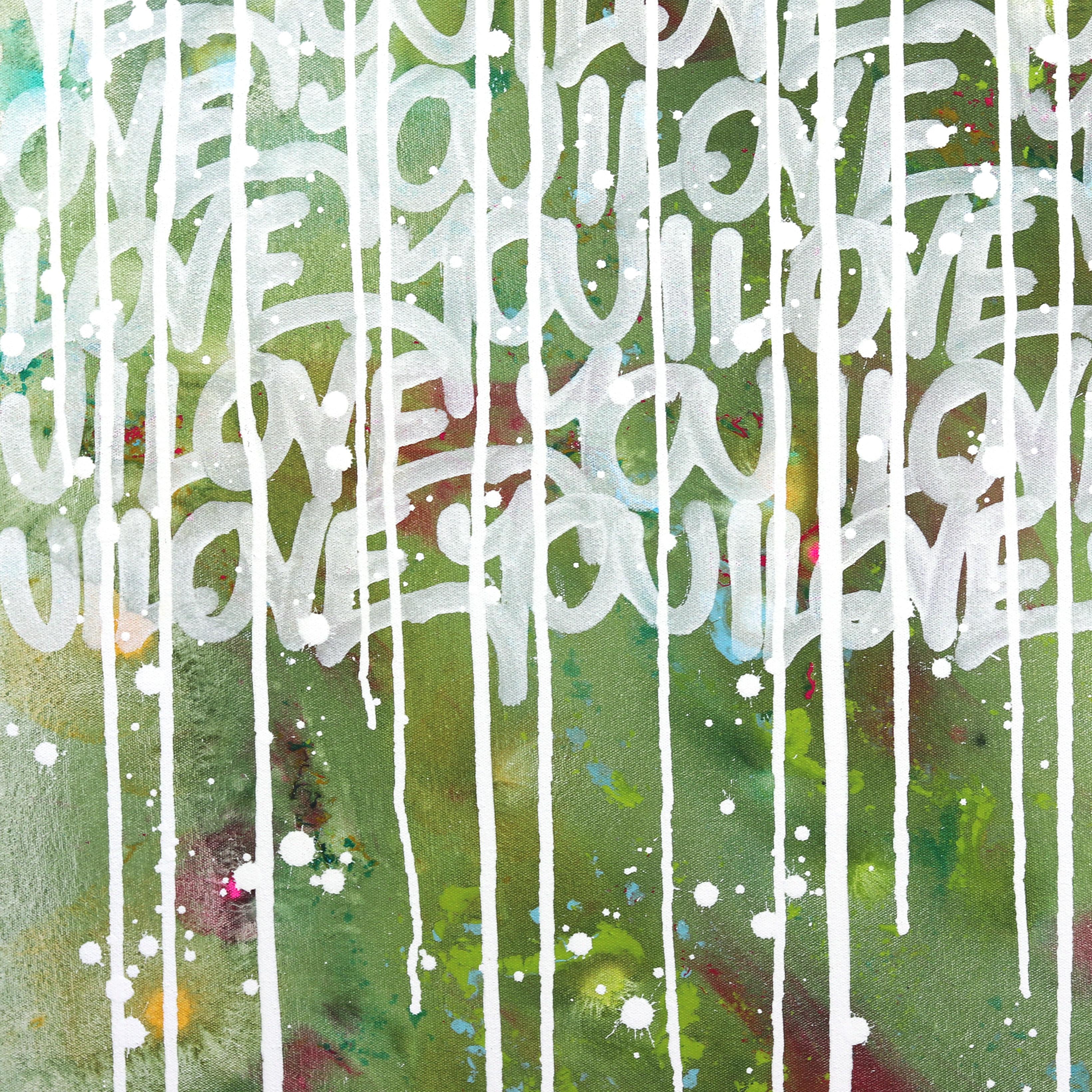 Il giardino degli amori - Opera d'arte originale ispirata ai Greene & Greene - Painting Street Art di Amber Goldhammer