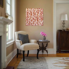 Goldie - Abstraktes feuriges 'I LOVE YOU' Graffiti Gemälde auf Leinwand