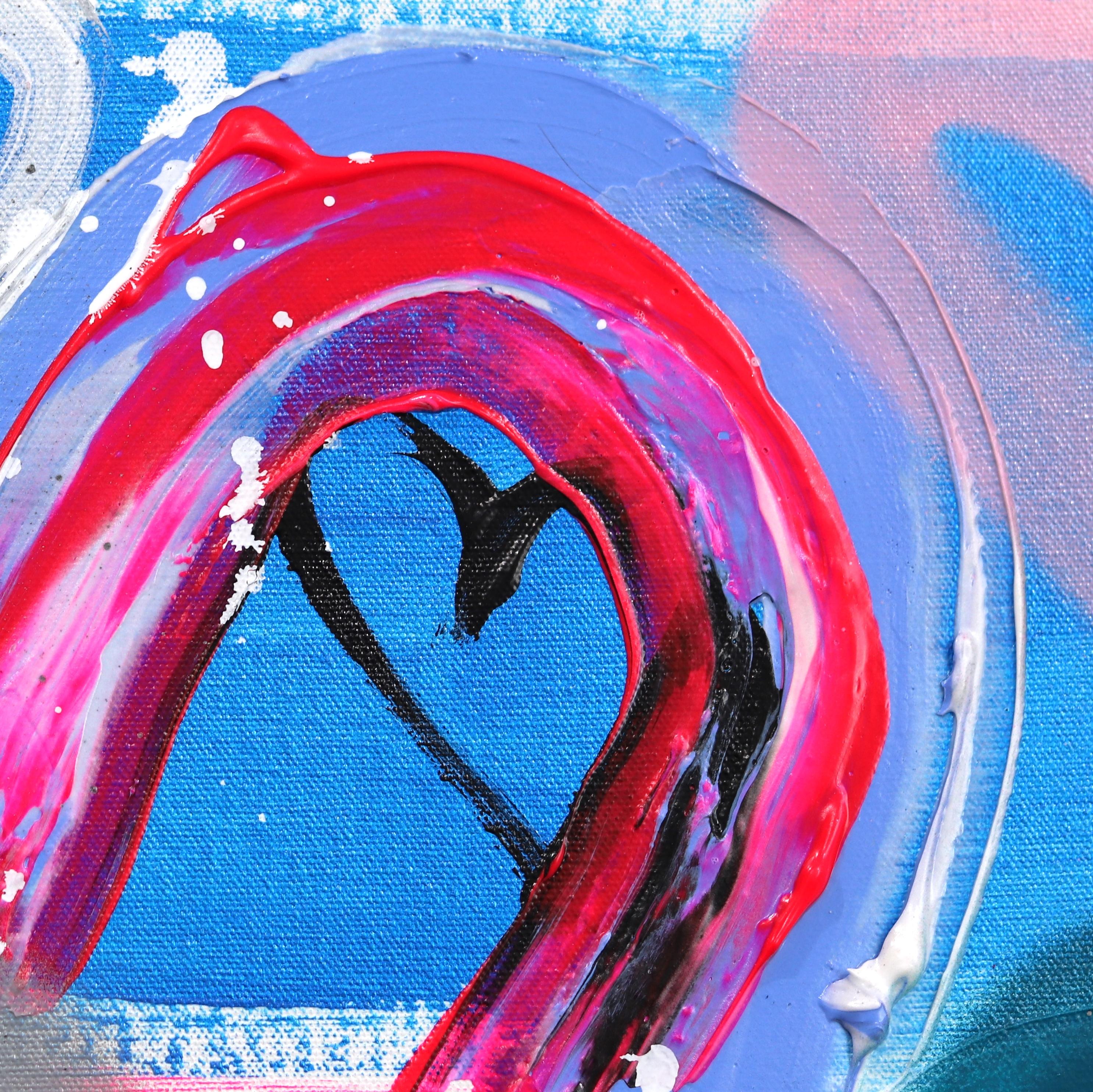 Happy Hearts Full of Love - Hearts Colorful Hearts Bold Original Pop Artwork en vente 5