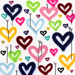 Heart Flutters - Abstract Radiant Joyful Colorful Graffiti Pop Artwork