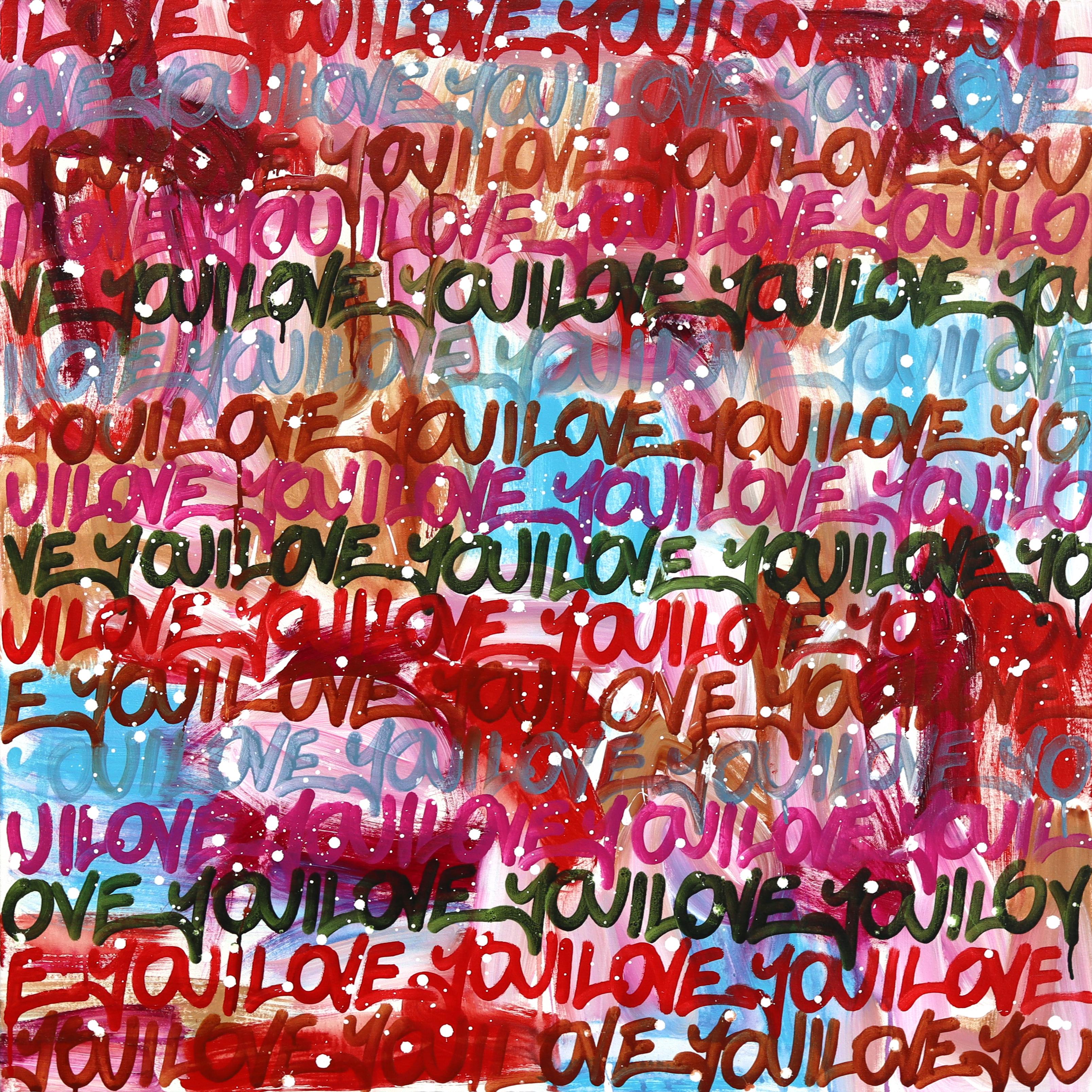 Her Love Shines So Bright - Color Drenched Mixed Media Graffiti Art on Canvas