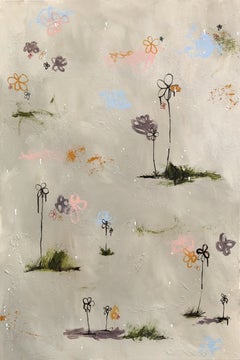 In The Presence of Fragrant Bliss - Abstract Landscape Mixed Media Art on Canvas