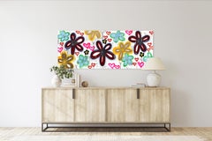 Kitchen Garden - Original Street Art Graffiti Floral Flowers on Canvas