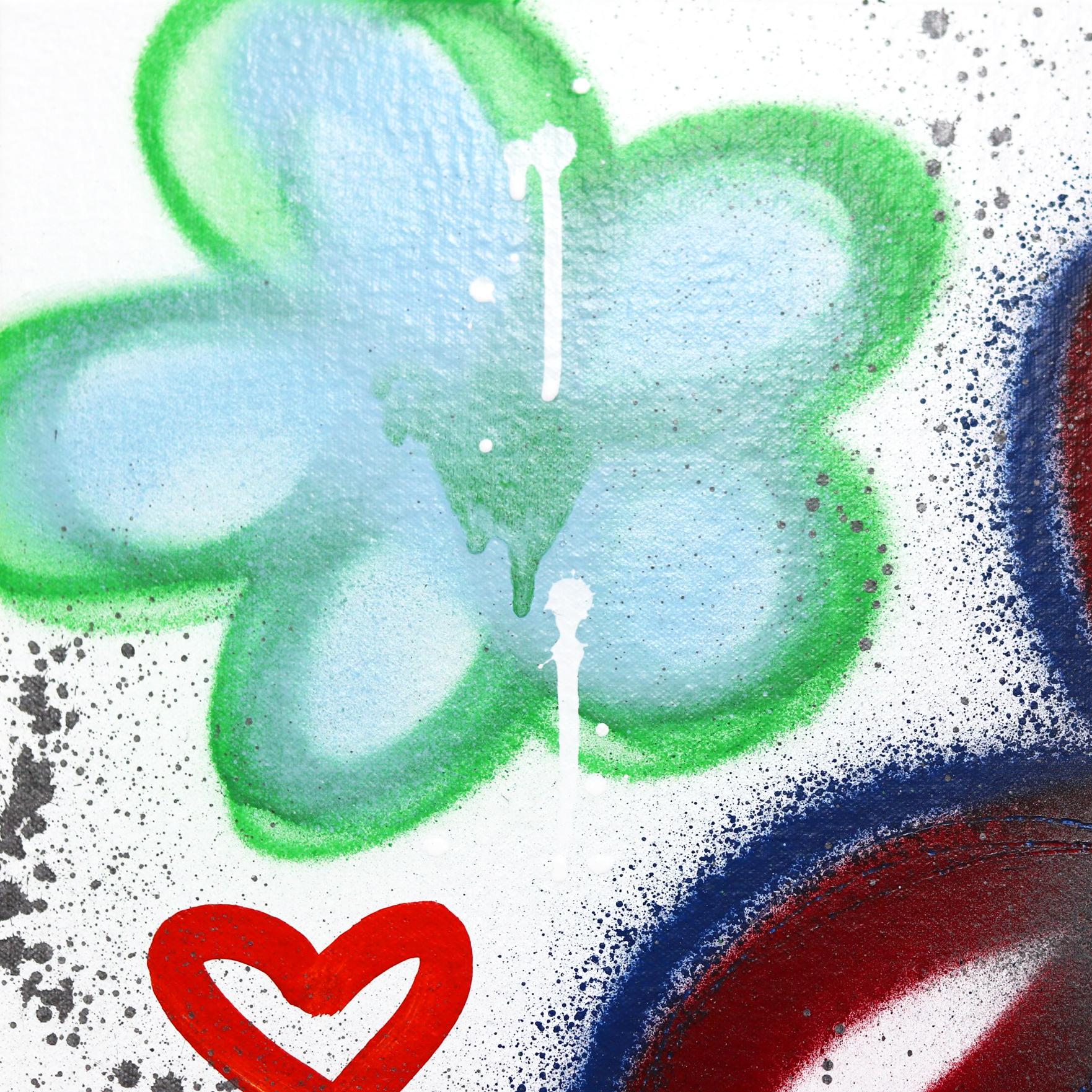 Kitchen Garden - Original Street Art Graffiti Floral Flowers on Canvas For Sale 1