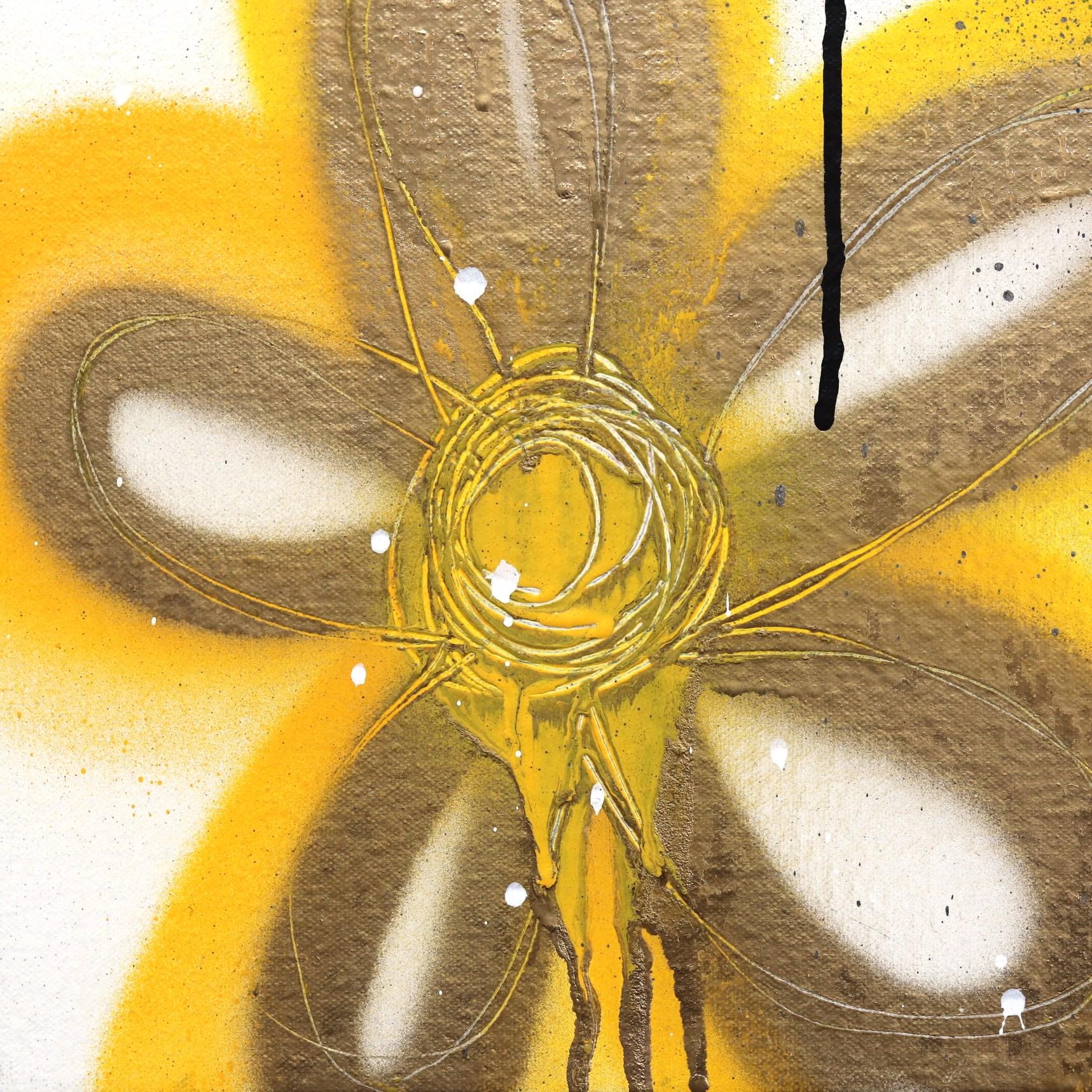 Kitchen Garden - Original Street Art Graffiti Floral Flowers on Canvas For Sale 5