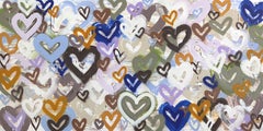 Let's Fly Through This Life Together - Extra Large Soft Color Hearts Artwork