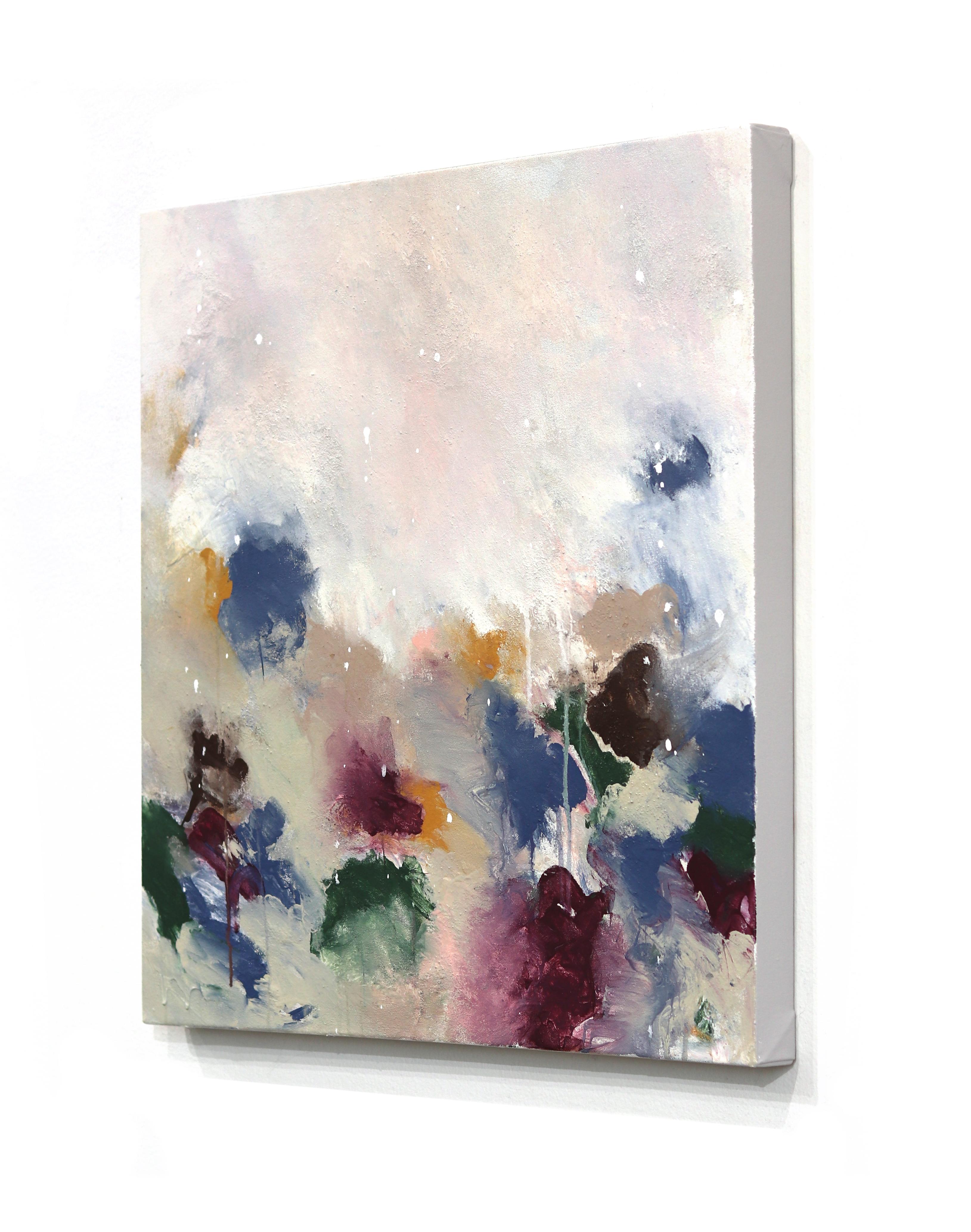Vita in movimento - Pittura astratta originale di street art multicolore - Abstract Painting Grigio di Amber Goldhammer