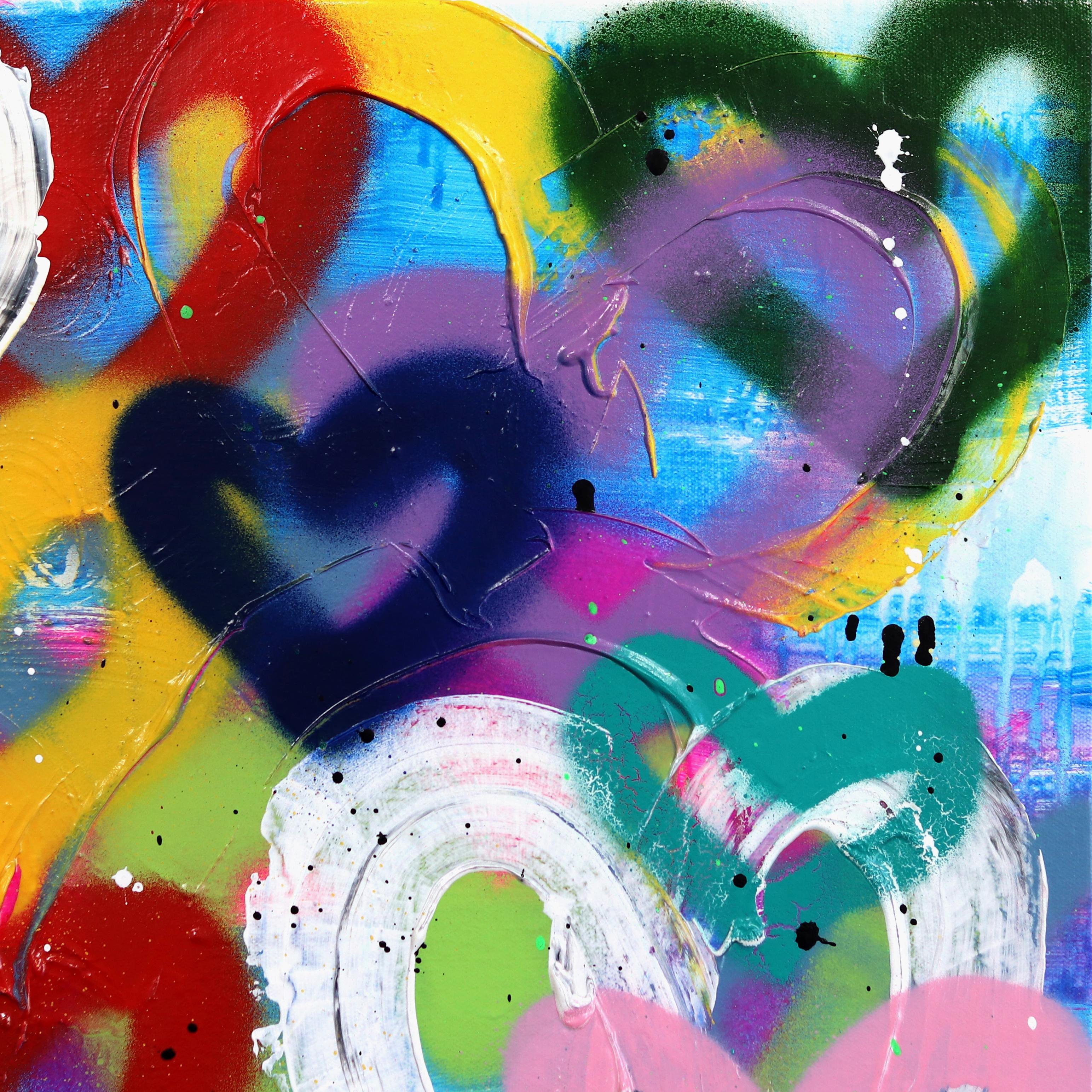 Love Fest - Colorful Hearts Bold Original Pop Artwork For Sale 1