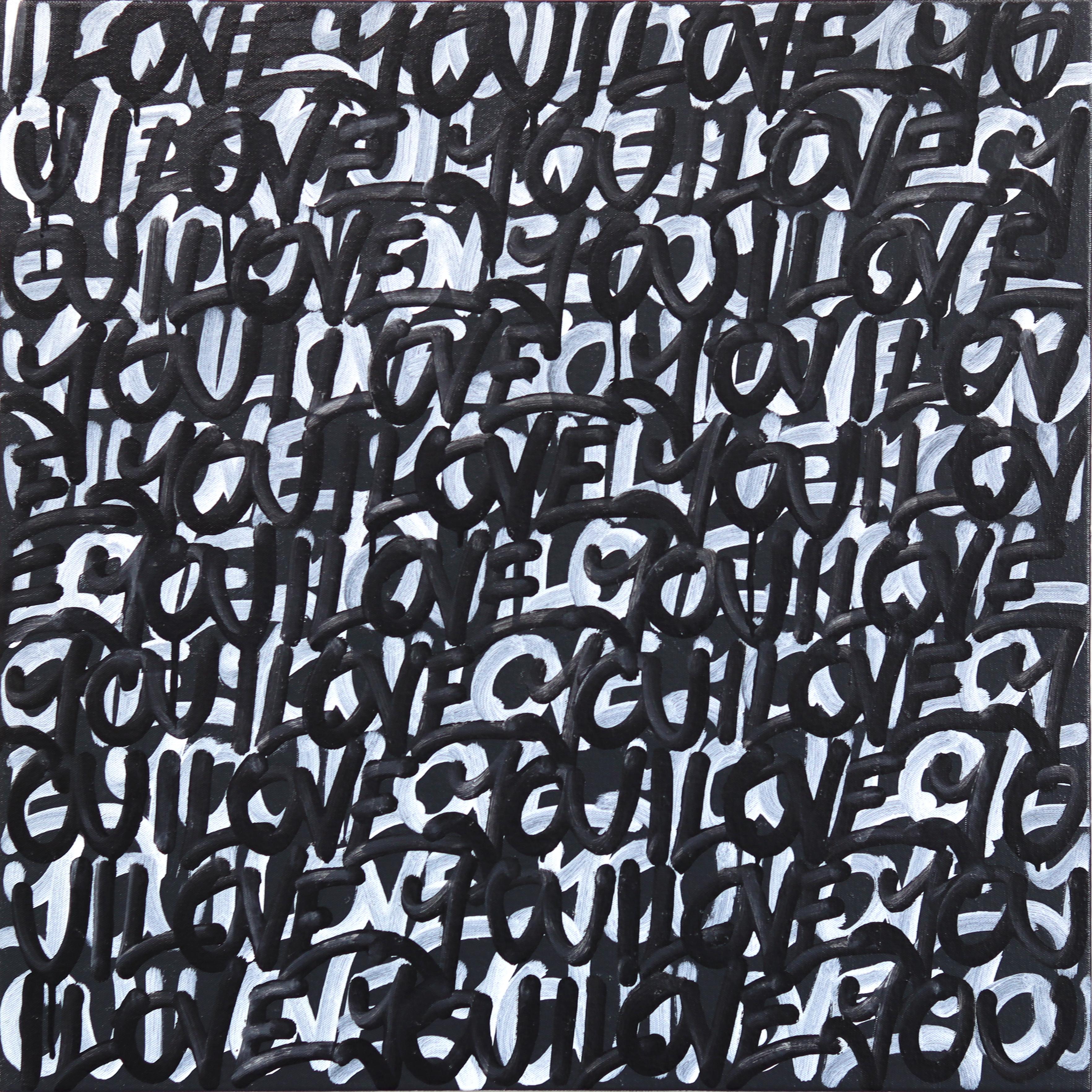 Amber Goldhammer Abstract Painting - Love Tide Washes In - Mixed Media Street Graffiti Inspired Artwork on Canvas