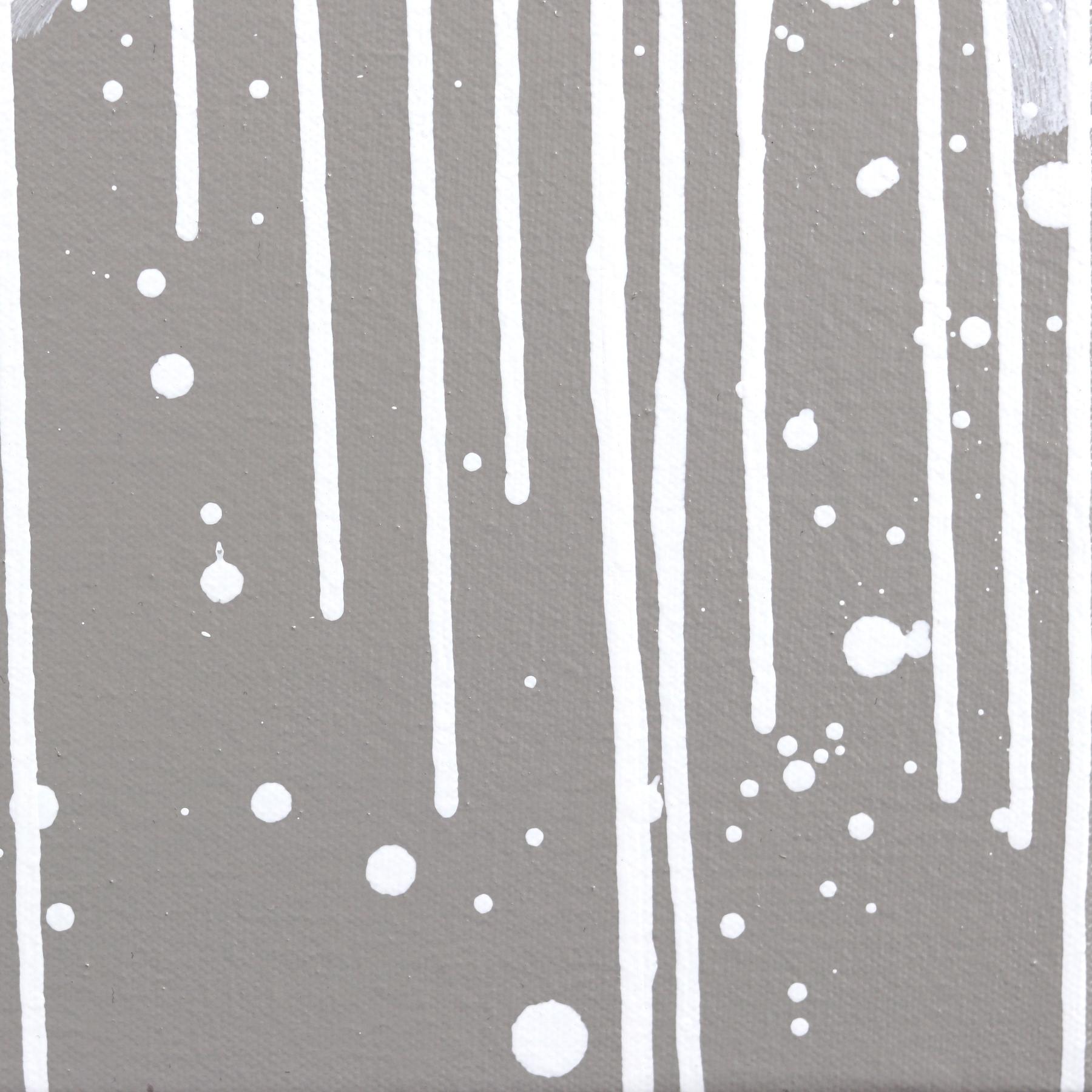 Lovejoy - Original Vibrant Pink und Grau Graffiti inspiriert Mixed Media Painting im Angebot 6