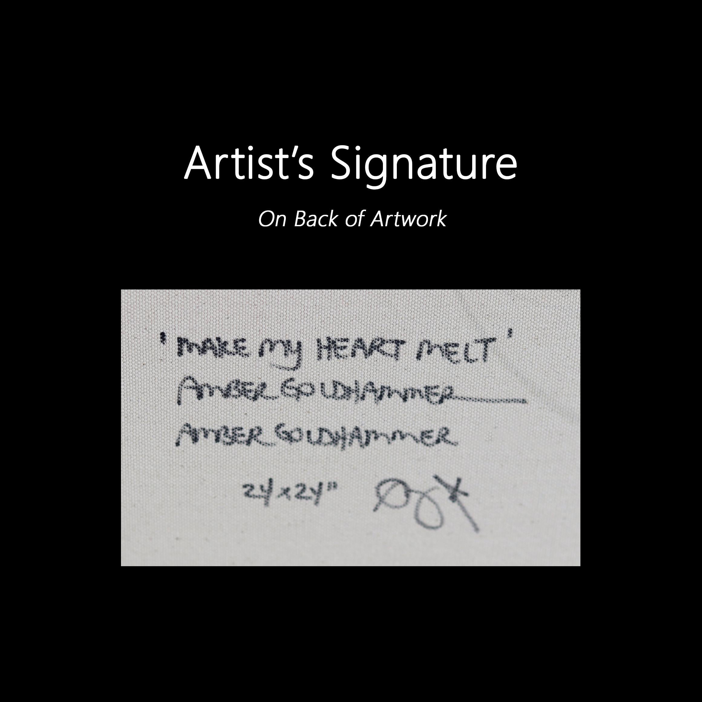 Make My Heart Melt - 'I LOVE YOU' Graffiti Color Drenched Mixed Media Painting For Sale 6