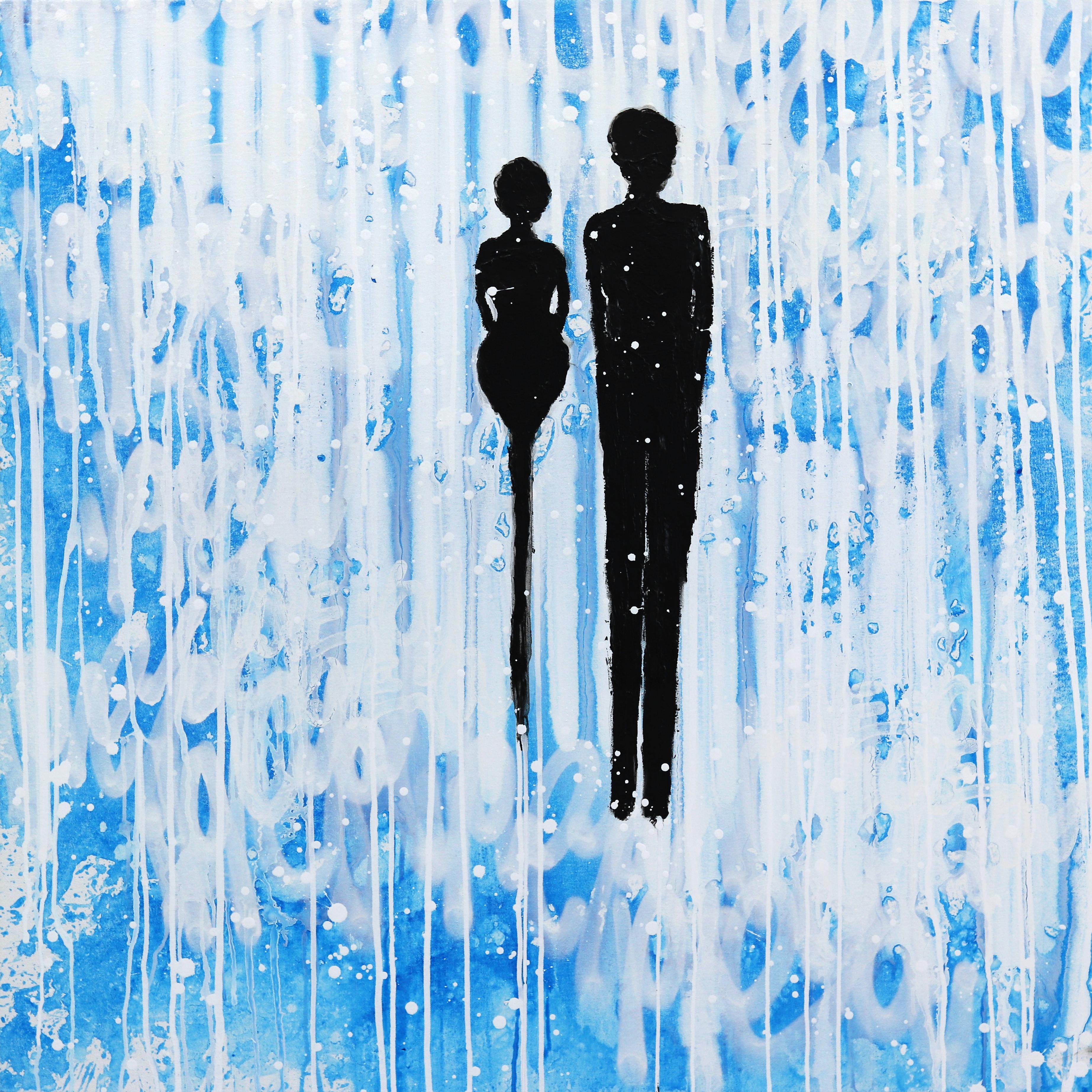 Me And My Sweetheart - Abstract Figurative Contemporary Painting