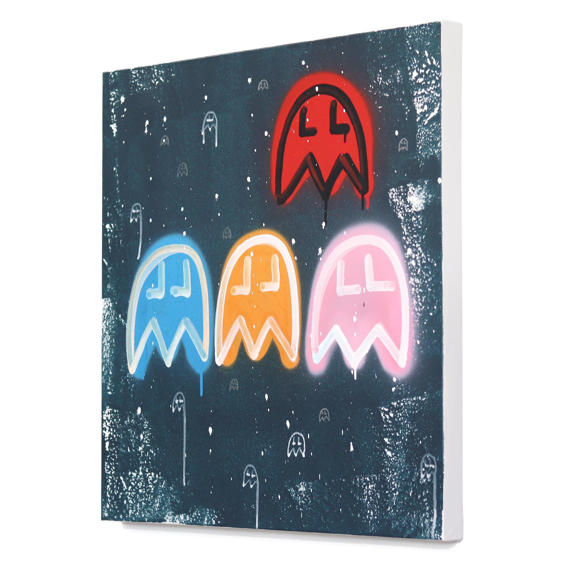 Mi juego favorito - Pintura original retro inspirada en el arte callejero en venta 1