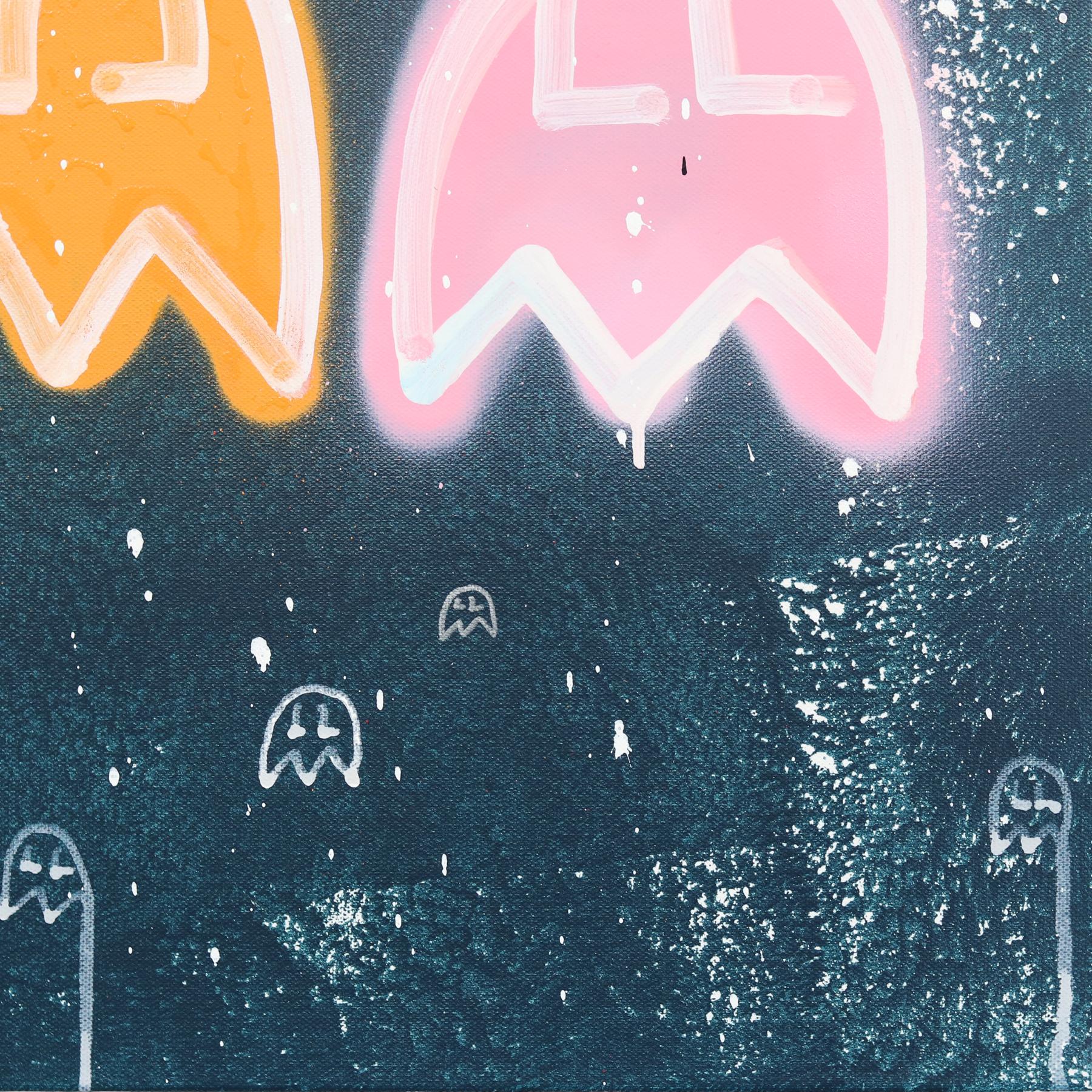 Mi juego favorito - Pintura original retro inspirada en el arte callejero en venta 5
