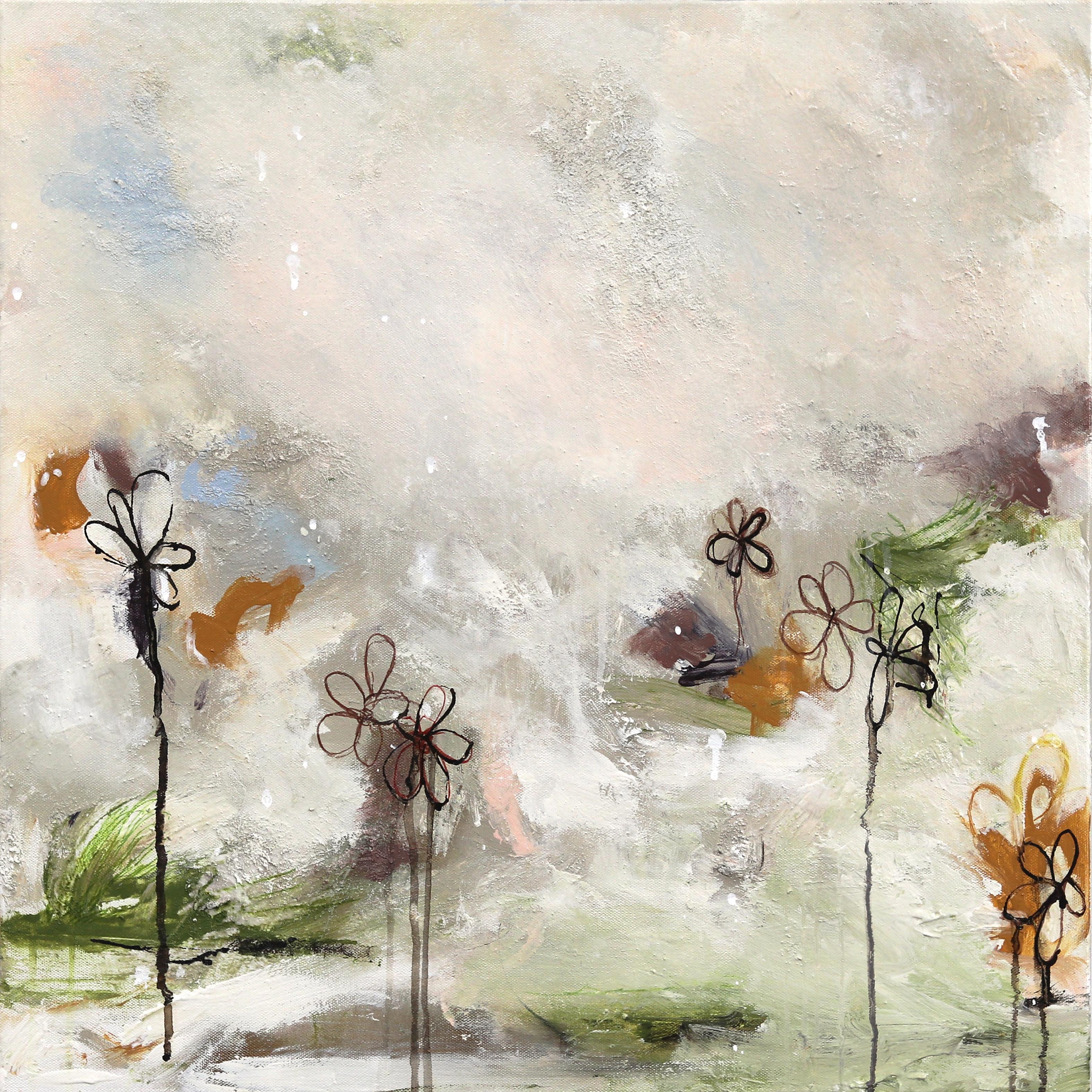 New Buds - Original Abstract Floral Landscape Street Art Painting