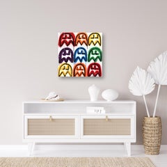 Pac Story - Original Regenbogen Retro Street Art inspiriertes Gemälde