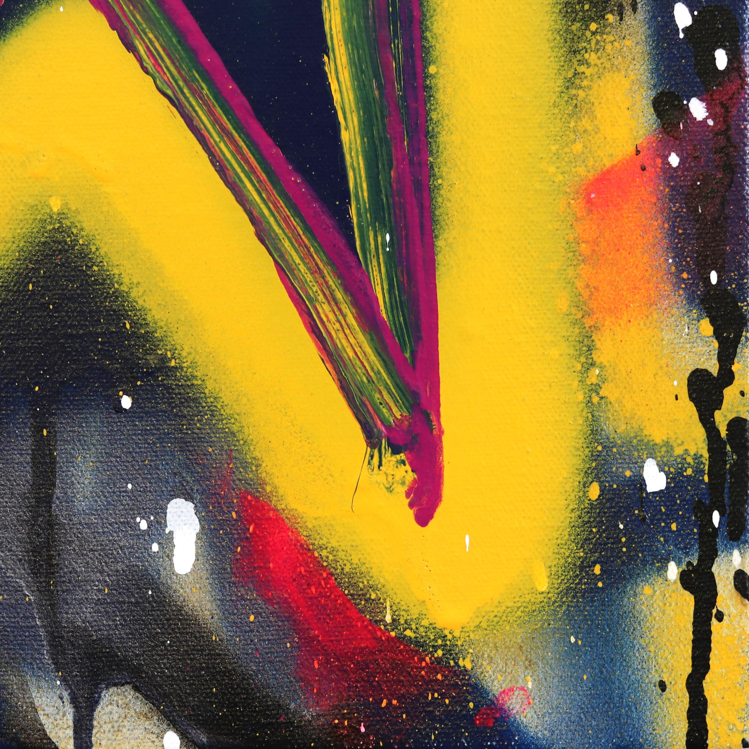 Los Angeles artist Amber Goldhammer paints dramatic abstract compositions in acrylic on canvas featuring energetic brushstrokes. Goldhammer uses her contemporary paintings to express emotions akin to silent poetry while drawing inspiration for her