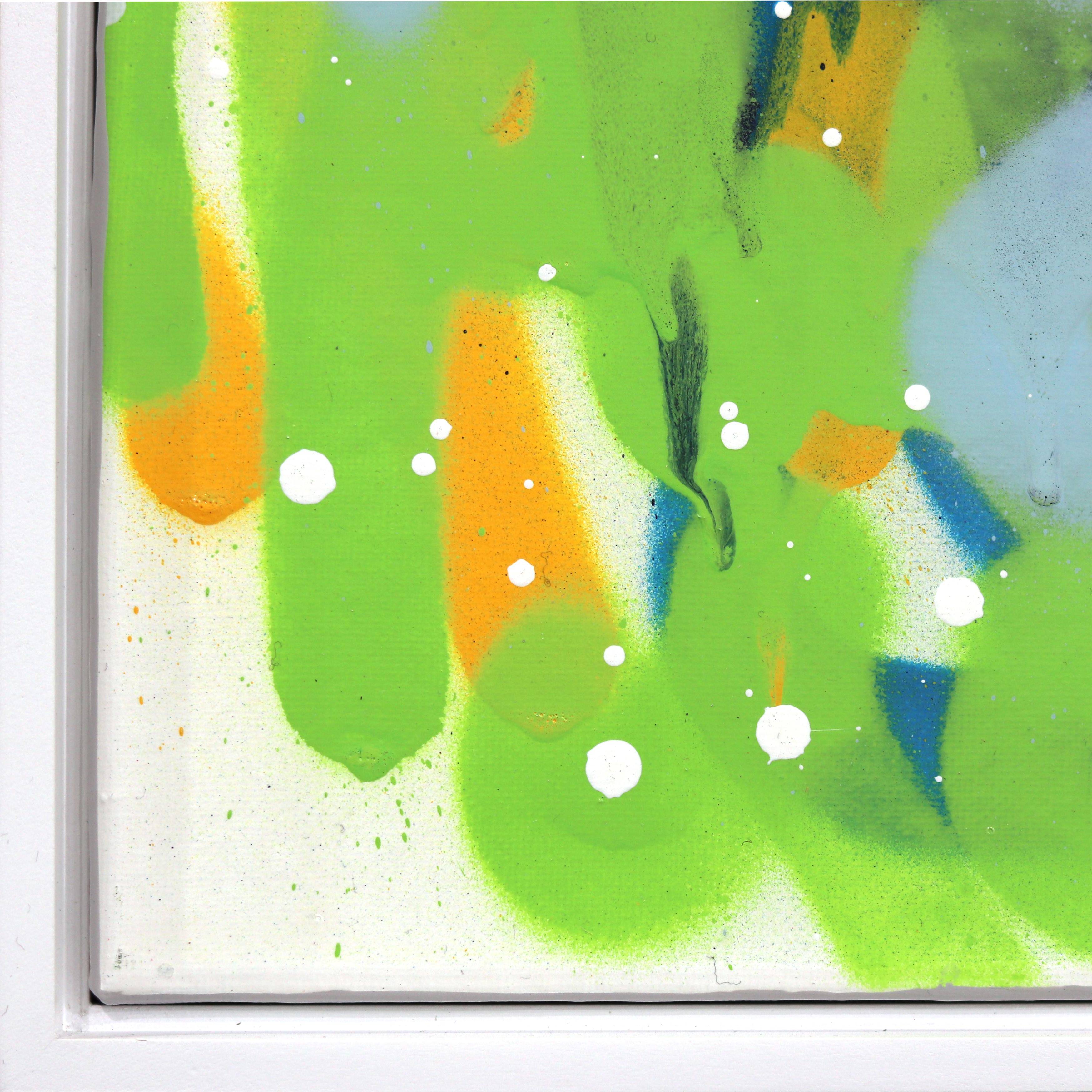 Poppin' Graff - Abstract Colorful Textural 'Love You' Graffiti Mixed Media Art For Sale 6