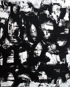Rock the Boat - large black and white original artwork