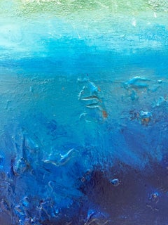 Sea Traveler Painting, Contemporary Abstract Art, 30x48 Inches