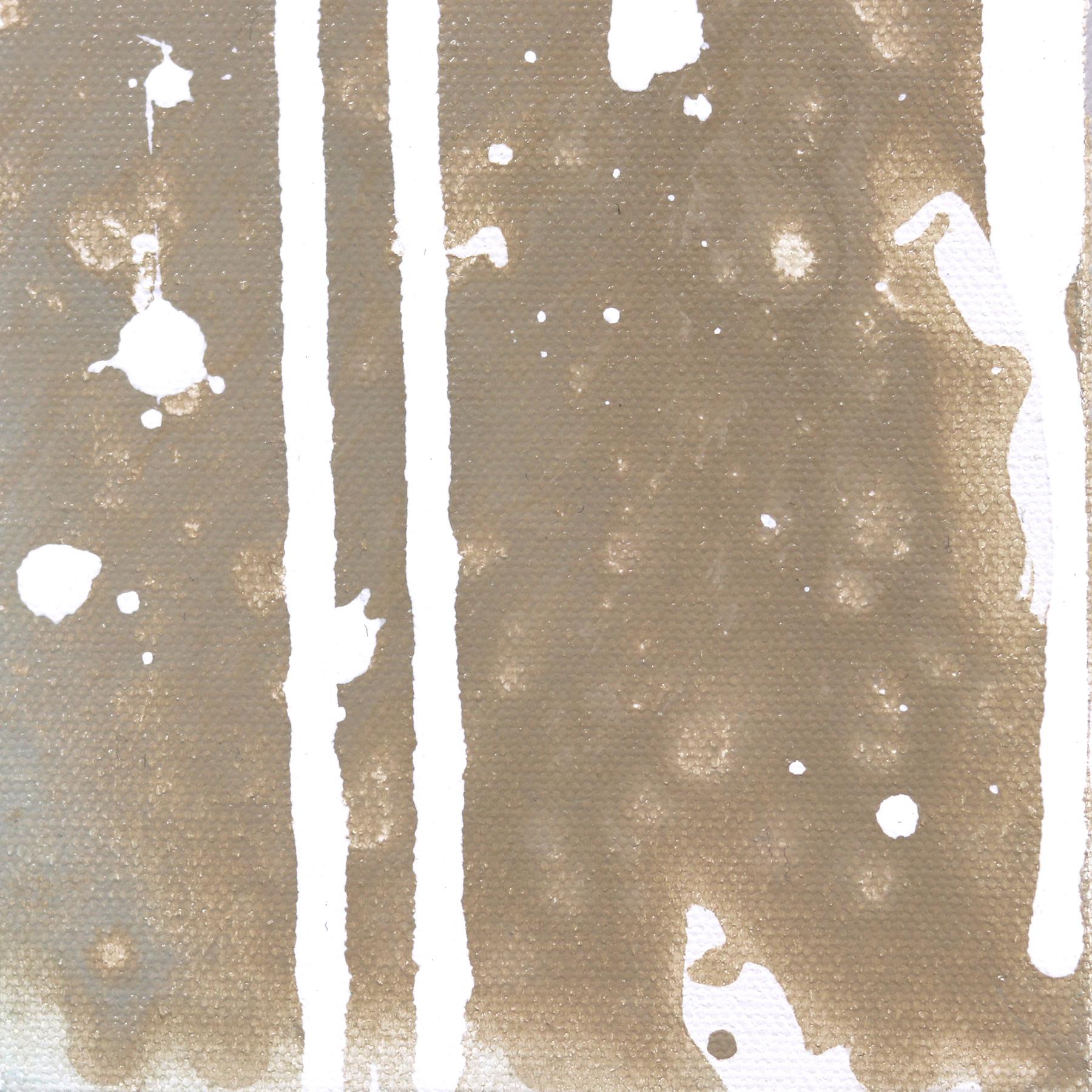 La primavera da vida - Graffiti Abstracto Original Gris Azul Beige en venta 6
