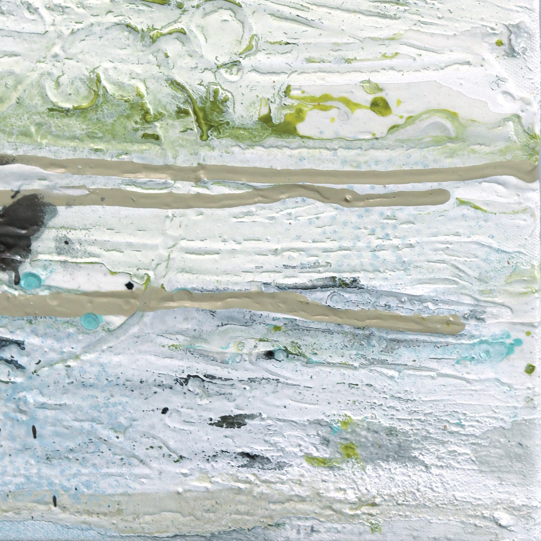 Sweet Butterflies - Abstract Tall Textural Mixed Media Painting on Canvas im Angebot 5