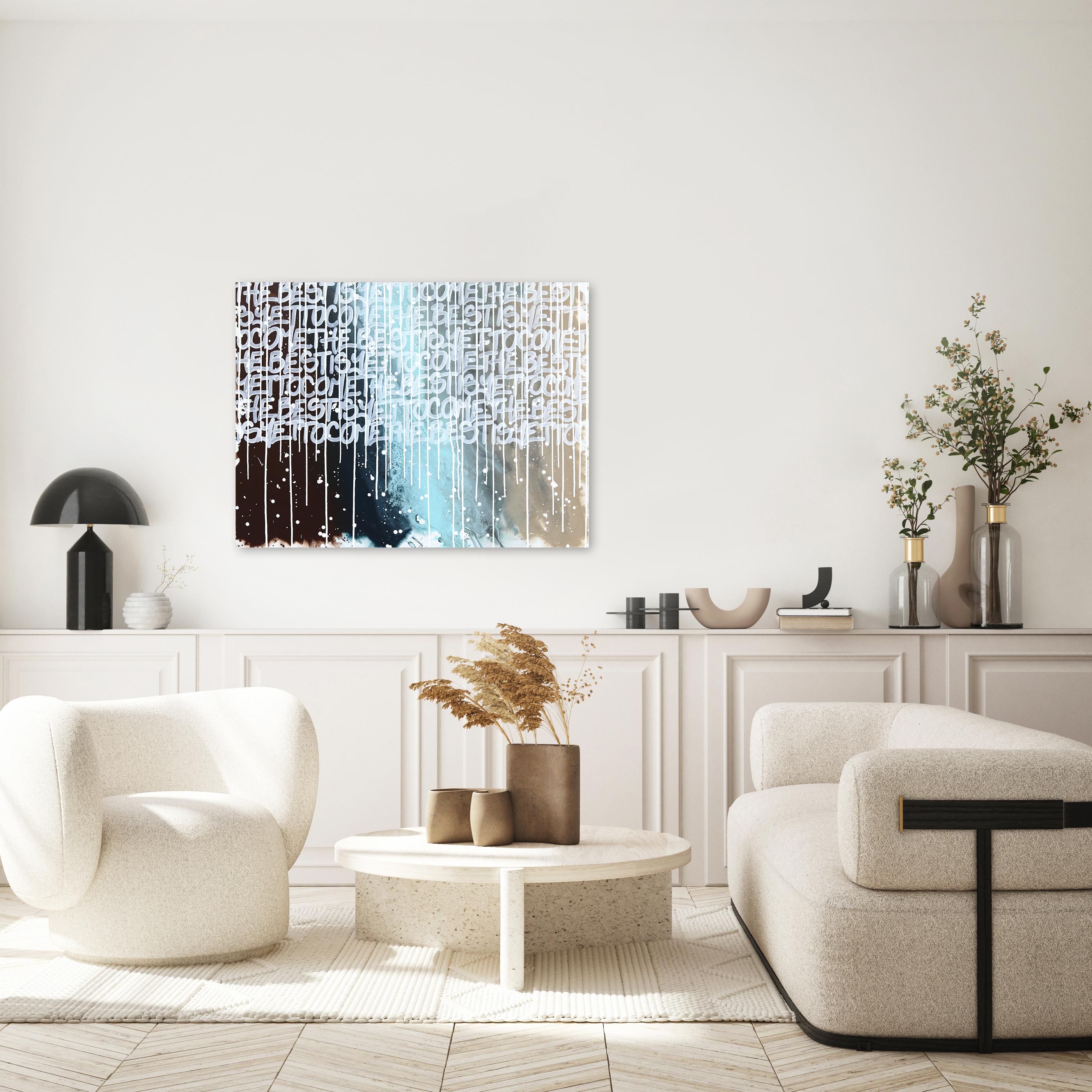 The Best is Yet to Come For You - Abstract Mixed Media Graffiti Inspired Artwork - Painting by Amber Goldhammer