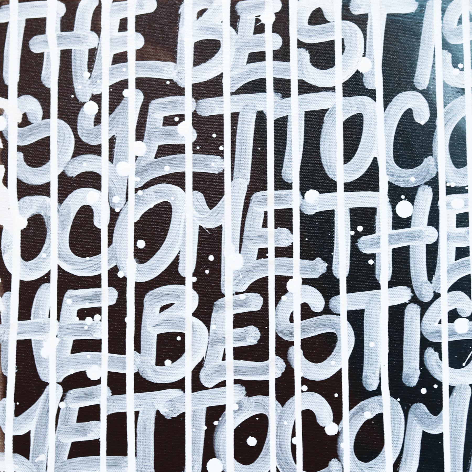 The Best is Yet to Come For You - Abstract Mixed Media Graffiti Inspired Artwork - Contemporary Painting by Amber Goldhammer