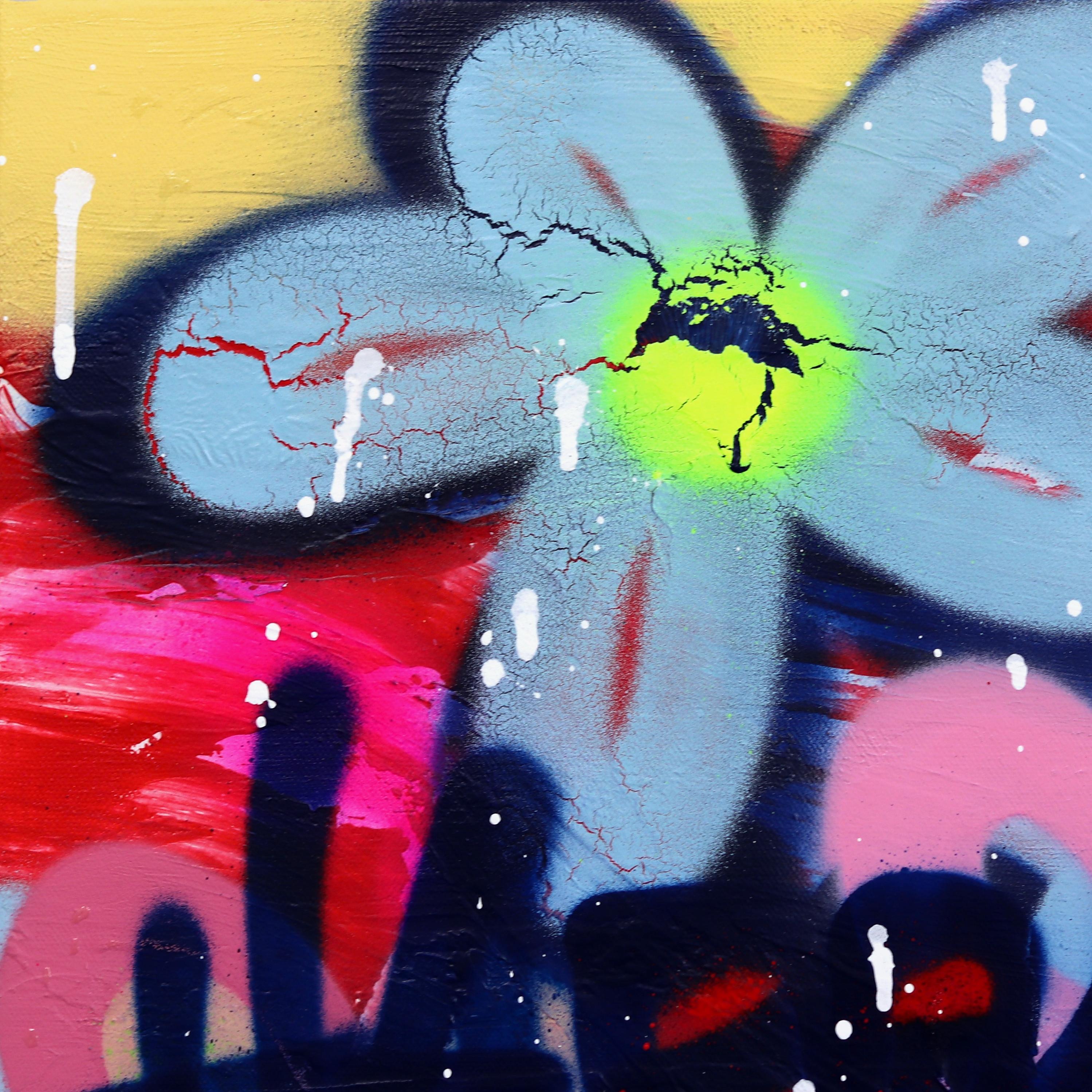 The Happy Garden - Original Colorful Urban Love Pop Street Art Graffiti Painting For Sale 1
