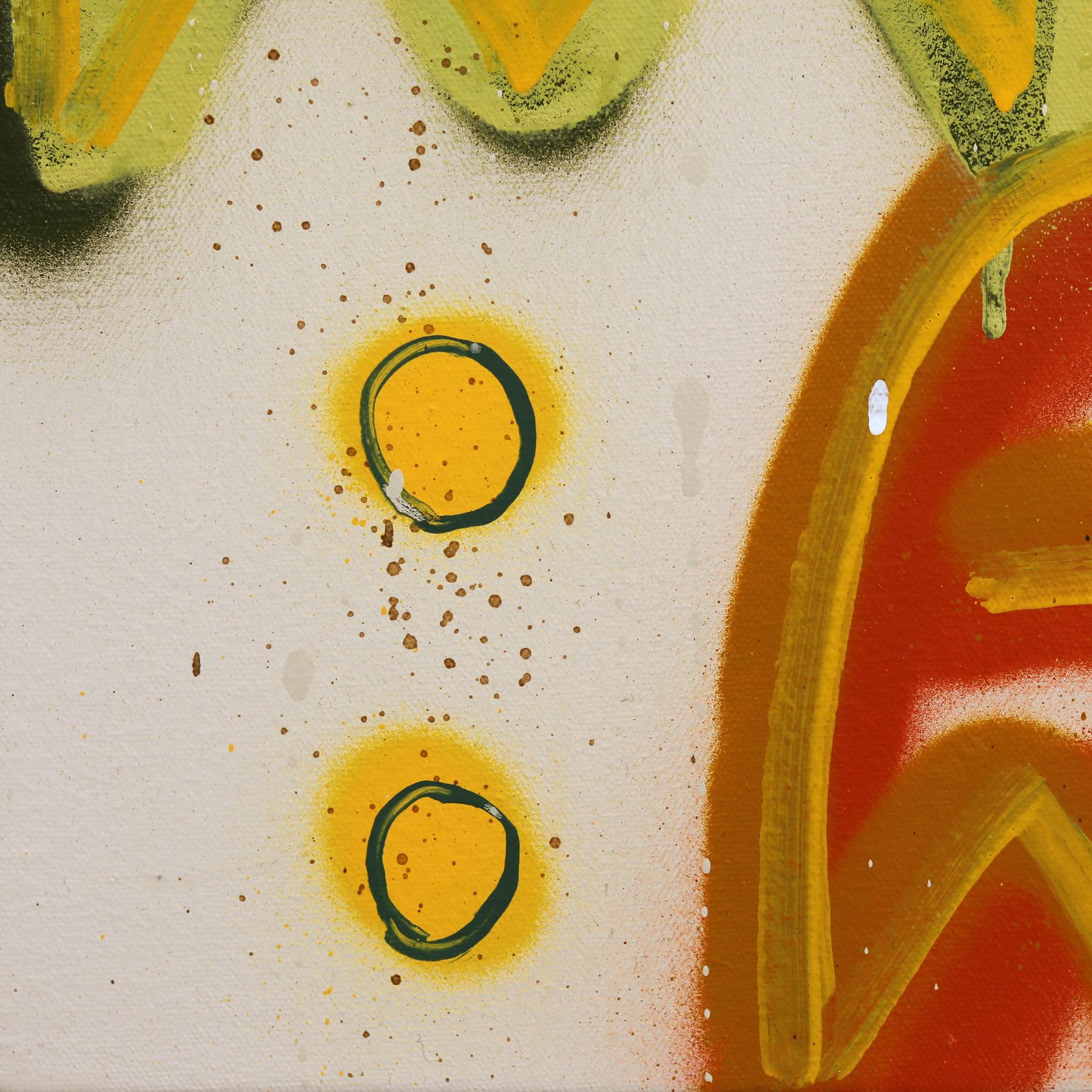 The Mamas and the Papas - Colorful Retro Inspired Graffiti Mixed Media Painting For Sale 4