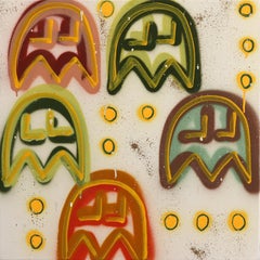The Mamas and the Papas - Colorful Retro Inspired Graffiti Mixed Media Painting