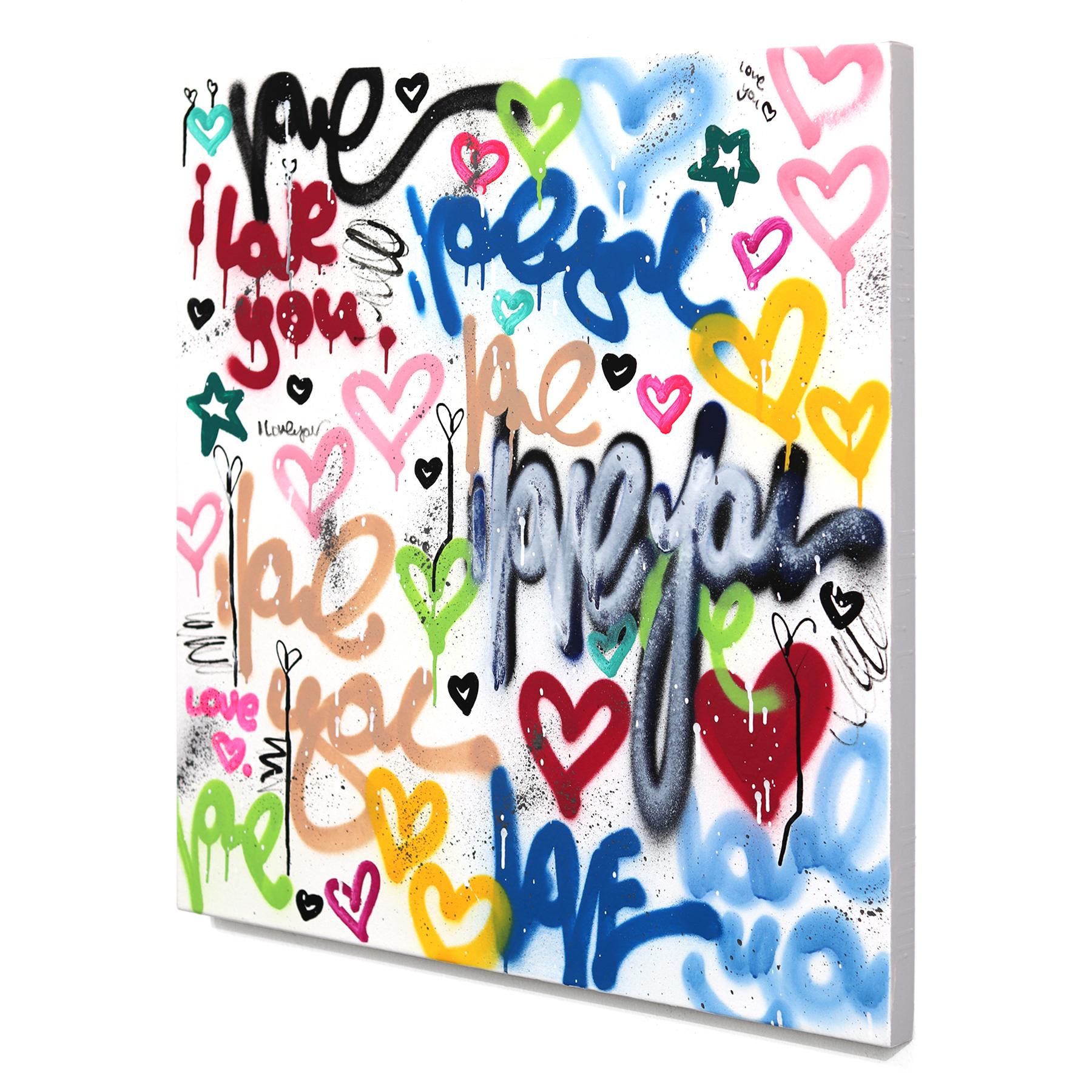 The Princess Lives Here - Abstract Joyful Colorful Love Graffiti Pop Artwork For Sale 1