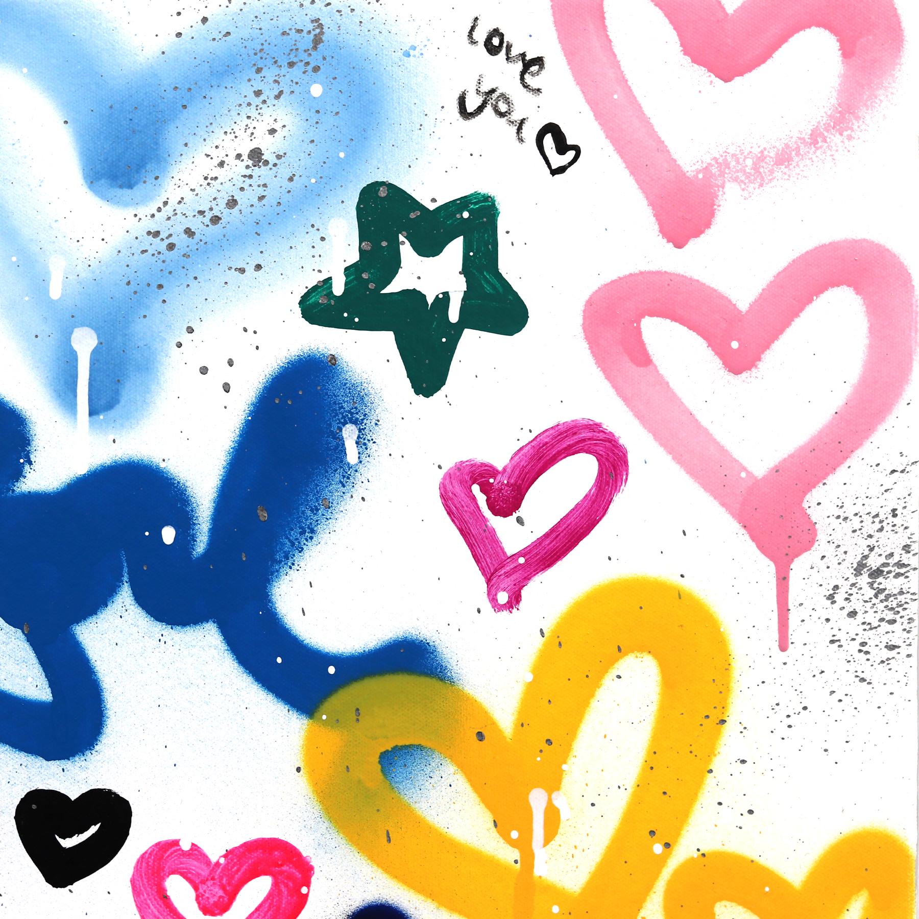 The Princess Lives Here - Abstract Joyful Colorful Love Graffiti Pop Artwork For Sale 2