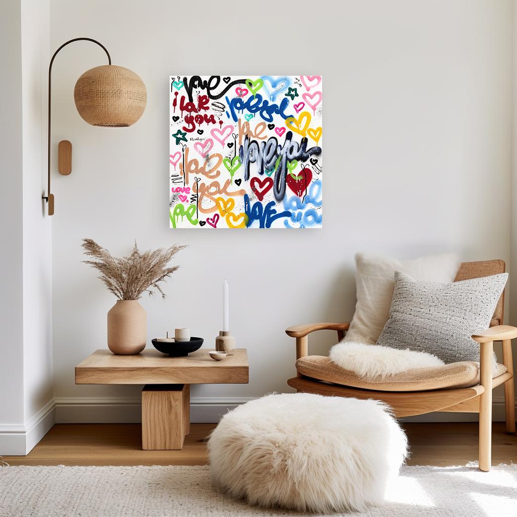 The Princess Lives Here - Abstract Joyful Colorful Love Graffiti Pop Artwork For Sale 3