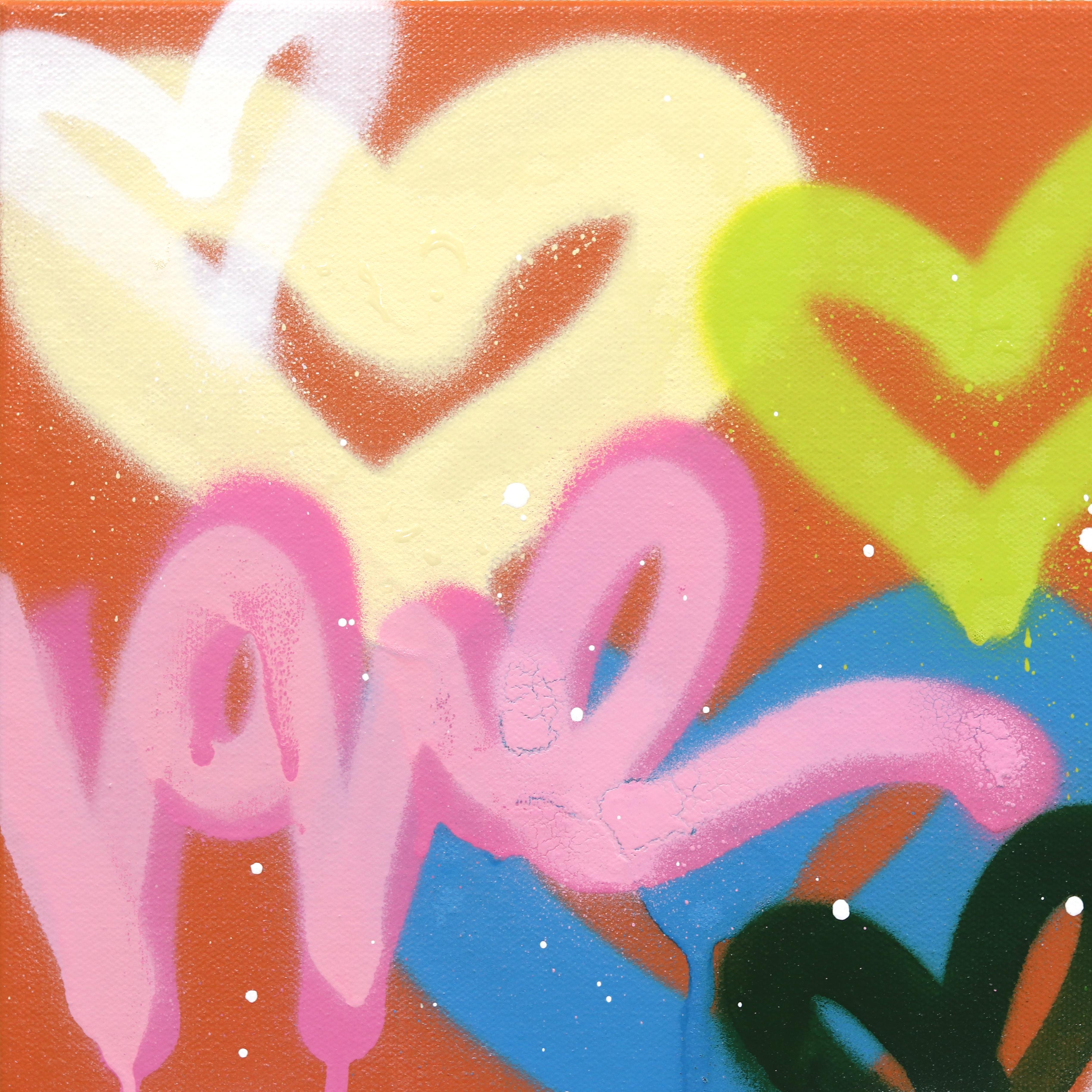 The Sun Shines On Me - Original Colorful Abstract Heart Graffiti Artwork For Sale 5