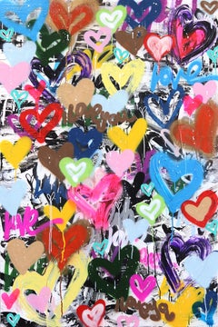 This is Where it Begins - Colorful Love-Themed Urban Graffiti Pop Artwork