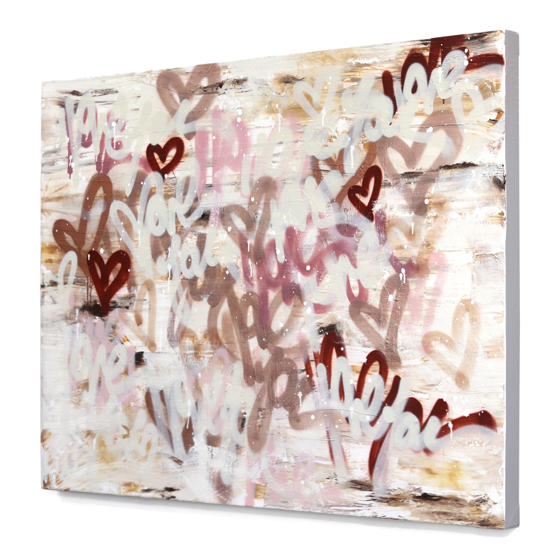 Warm Wonderland - Terracotta Mauve Beige - Opera d'arte astratta originale in vendita 1