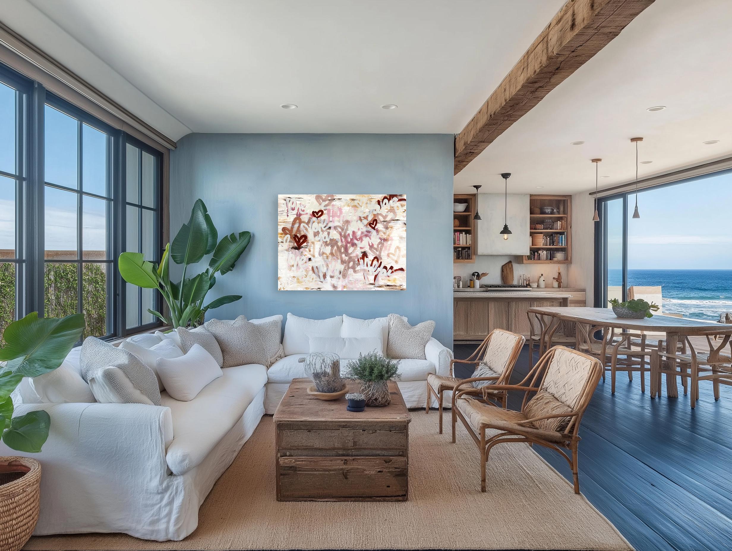 Warm Wonderland - Terracotta Mauve Beige - Opera d'arte astratta originale in vendita 3