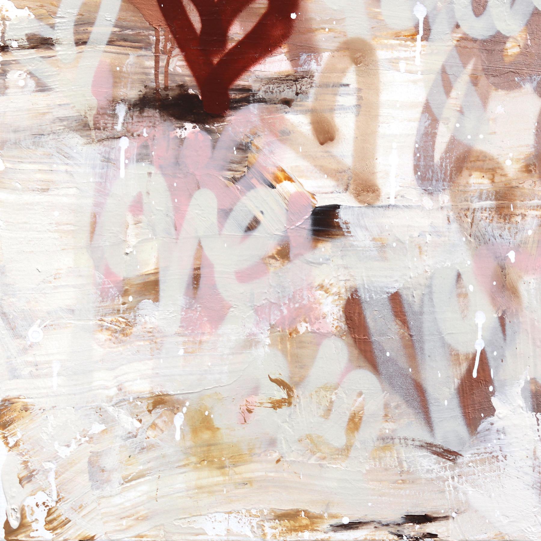 Warm Wonderland - Terracotta Mauve Beige - Opera d'arte astratta originale in vendita 4