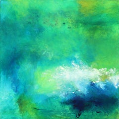 Watergardens - Originale opera d'arte astratta con acqua e verde intenso