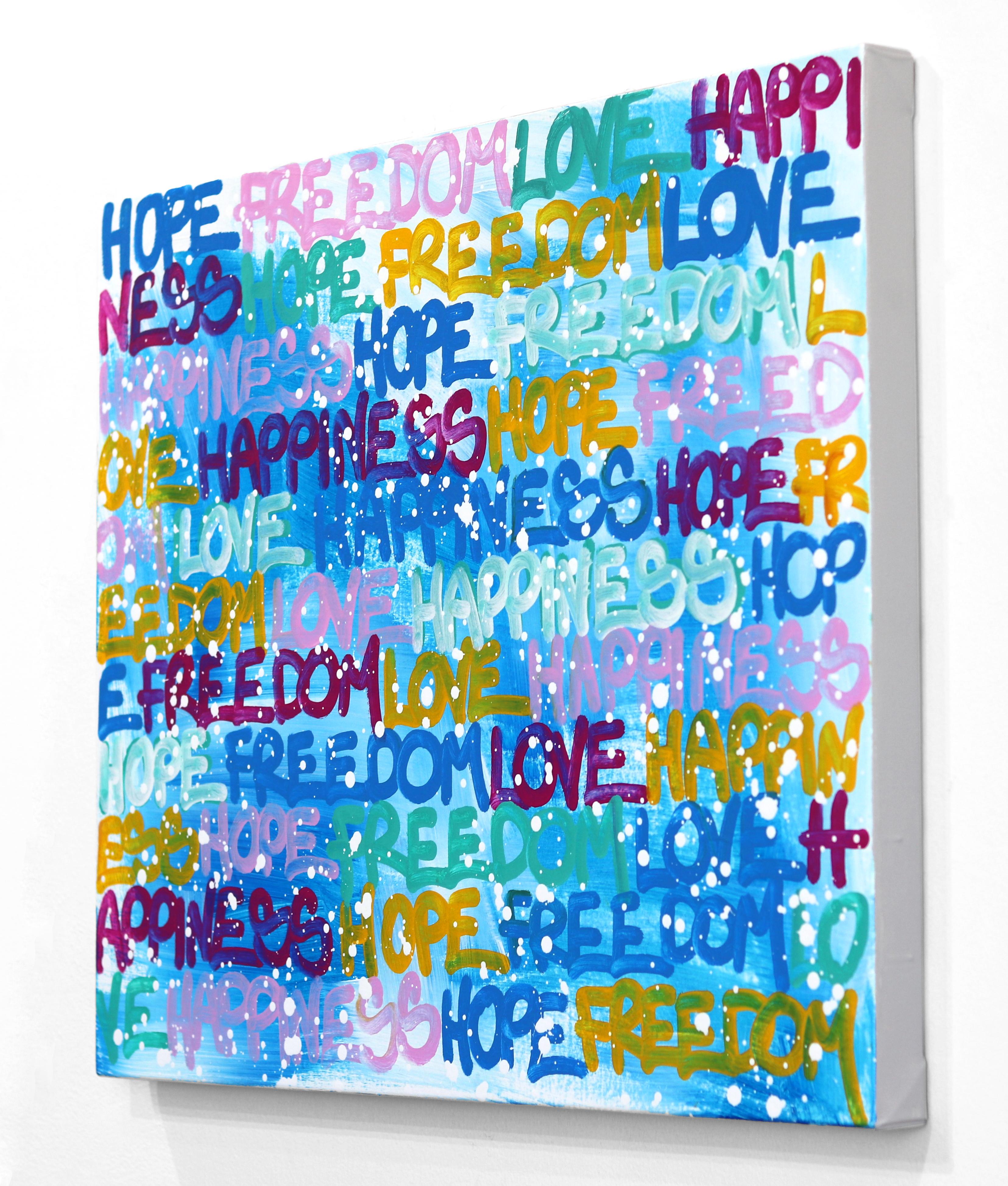 We All Want The Same Thing - Original Colorful Graffiti Inspired Painting For Sale 1