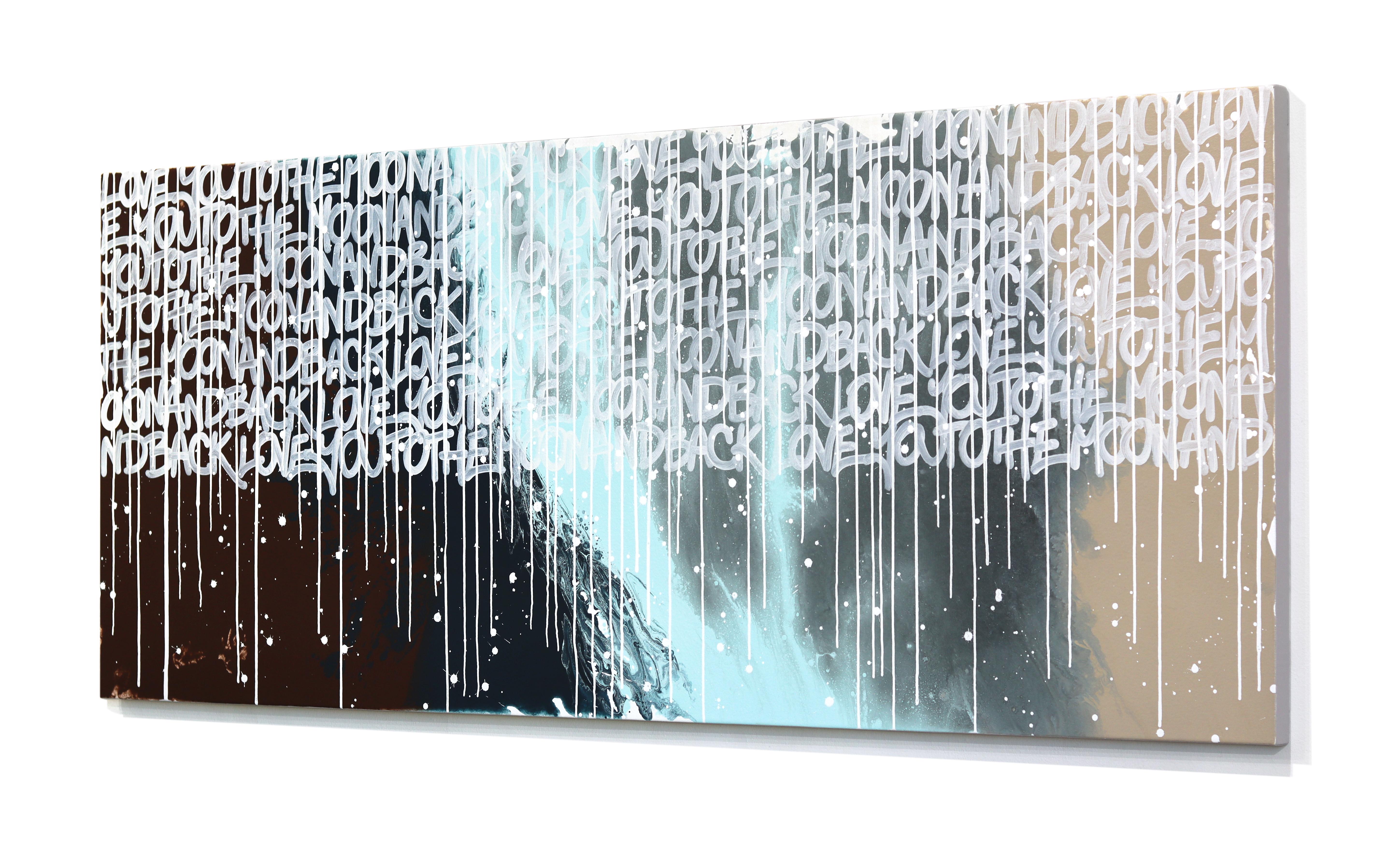 When Lightning Strikes - Abstract Large Graffiti Mixed Media Artwork on Canvas - Abstract Painting Gris de Amber Goldhammer