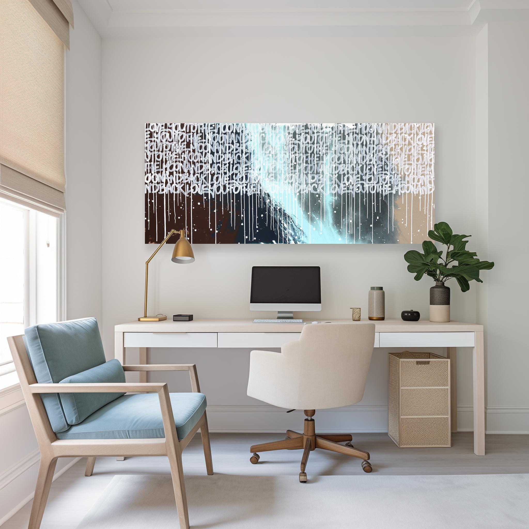 When Lightning Strikes - Abstract Large Graffiti Mixed Media Artwork on Canvas en venta 1