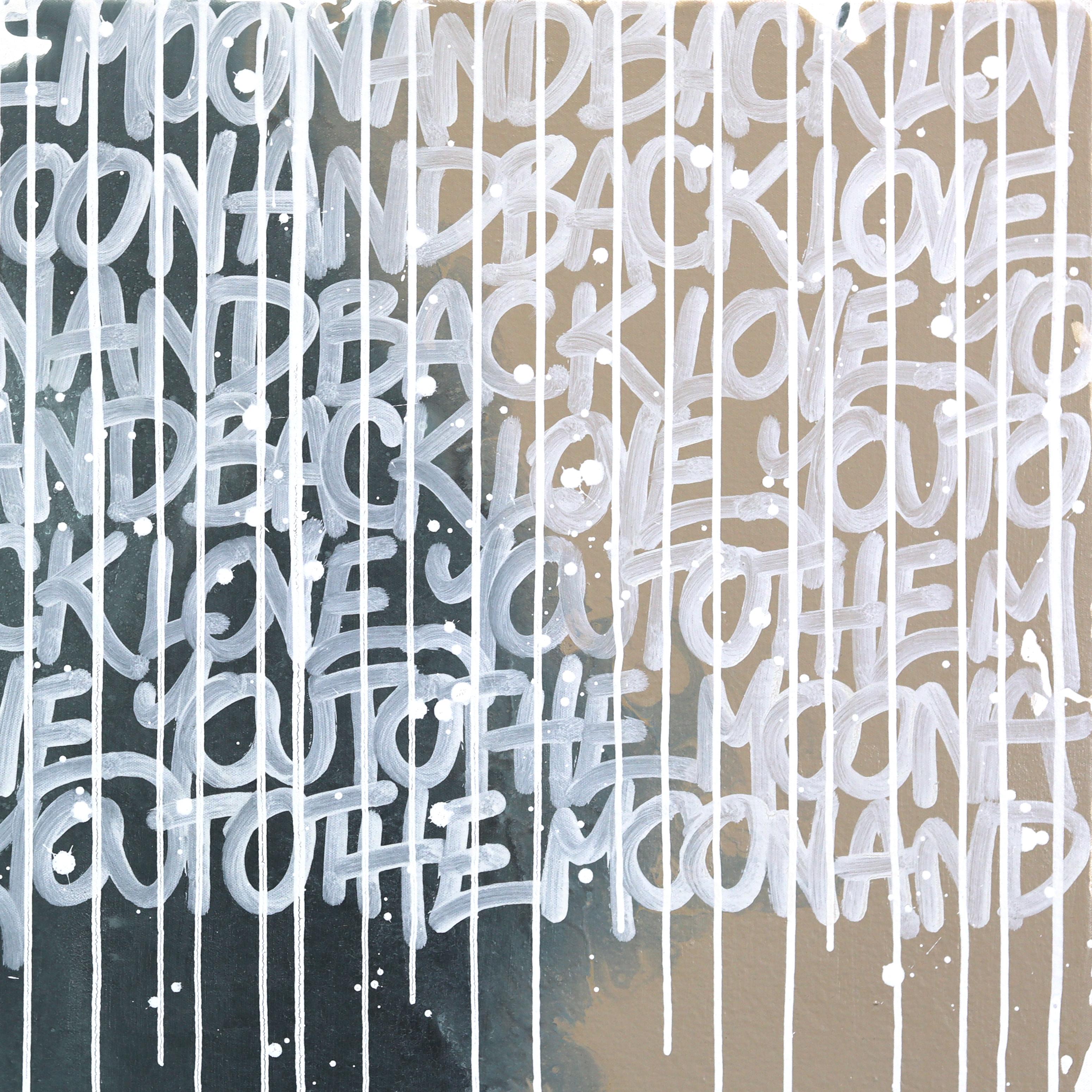 When Lightning Strikes - Abstract Large Graffiti Mixed Media Artwork on Canvas en venta 3