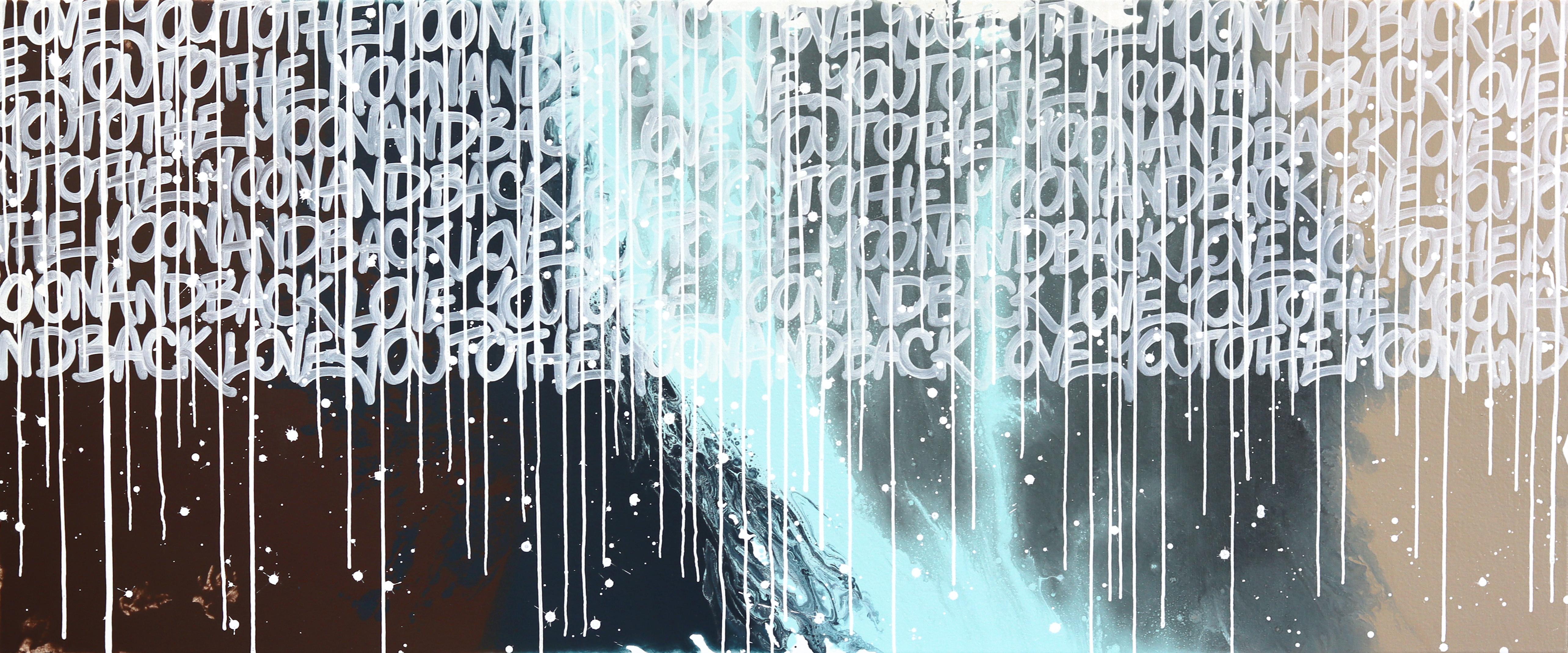 Abstract Painting de Amber Goldhammer - When Lightning Strikes - Abstract Large Graffiti Mixed Media Artwork on Canvas