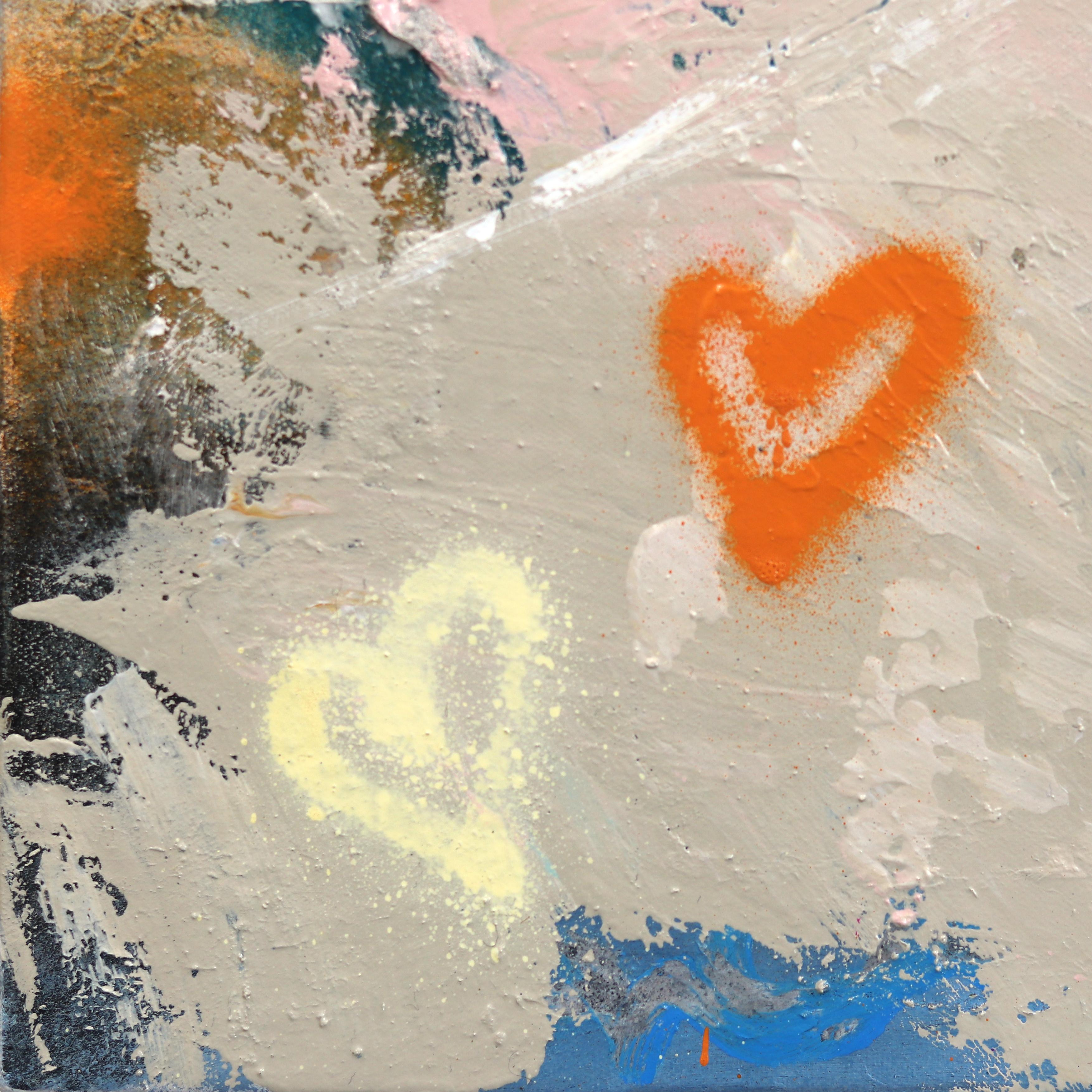 Whimsical Peak - Pittura astratta originale di street art con cuore - Painting Contemporaneo di Amber Goldhammer