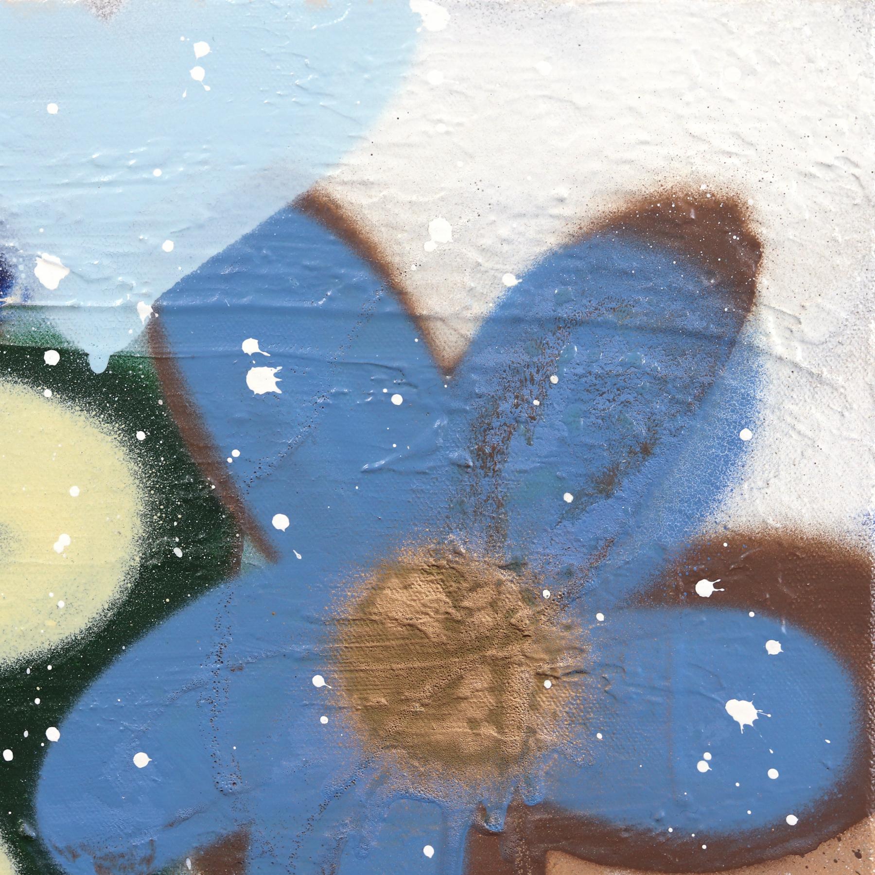 Willow - Original Obra de Arte Pop Graffiti Abstracto Floral Radiante y Corazón en venta 2