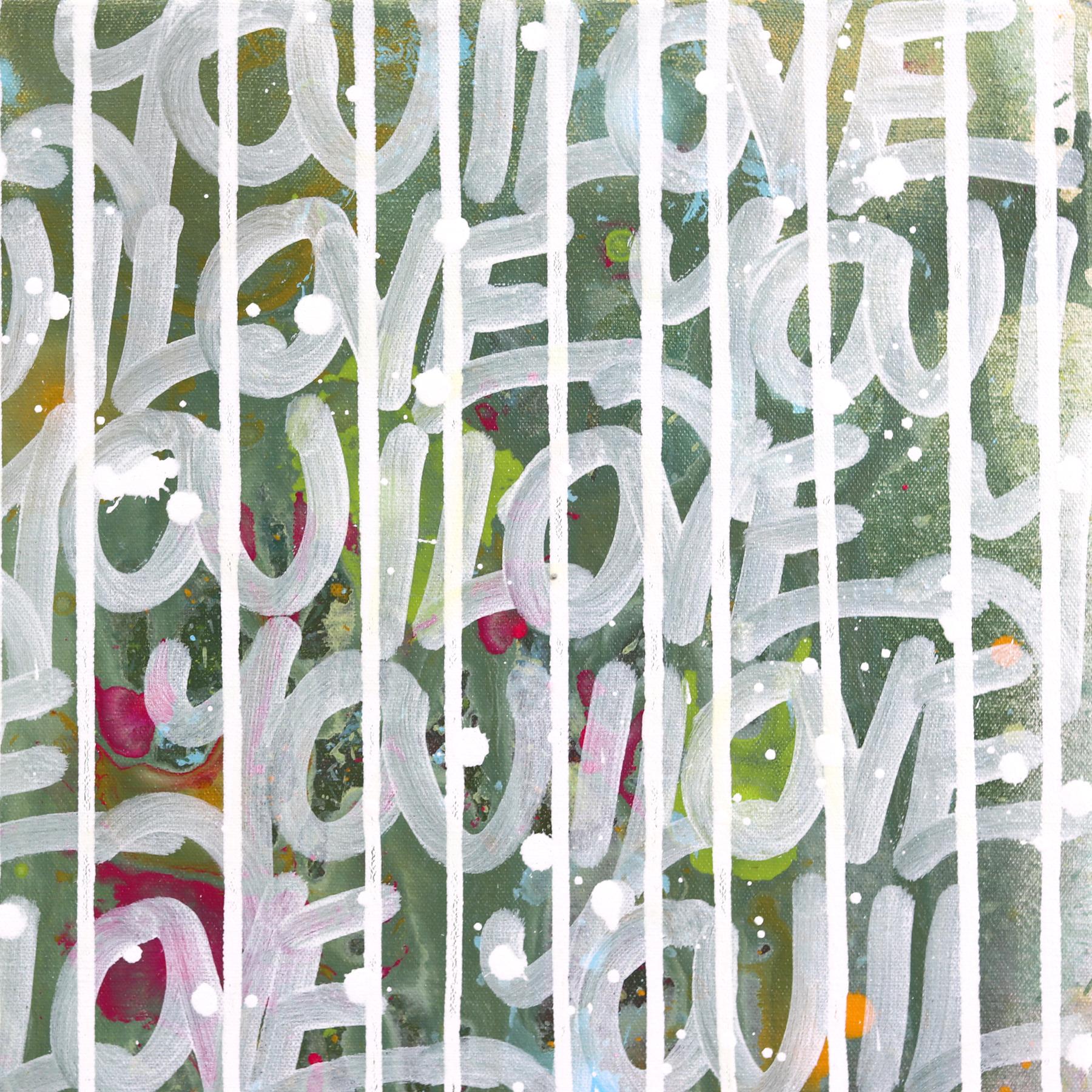 Wonderland Dreams - Grande œuvre d'art mixte graffiti 