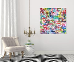 Yes Woman - Large Square Original Graffiti Artwork